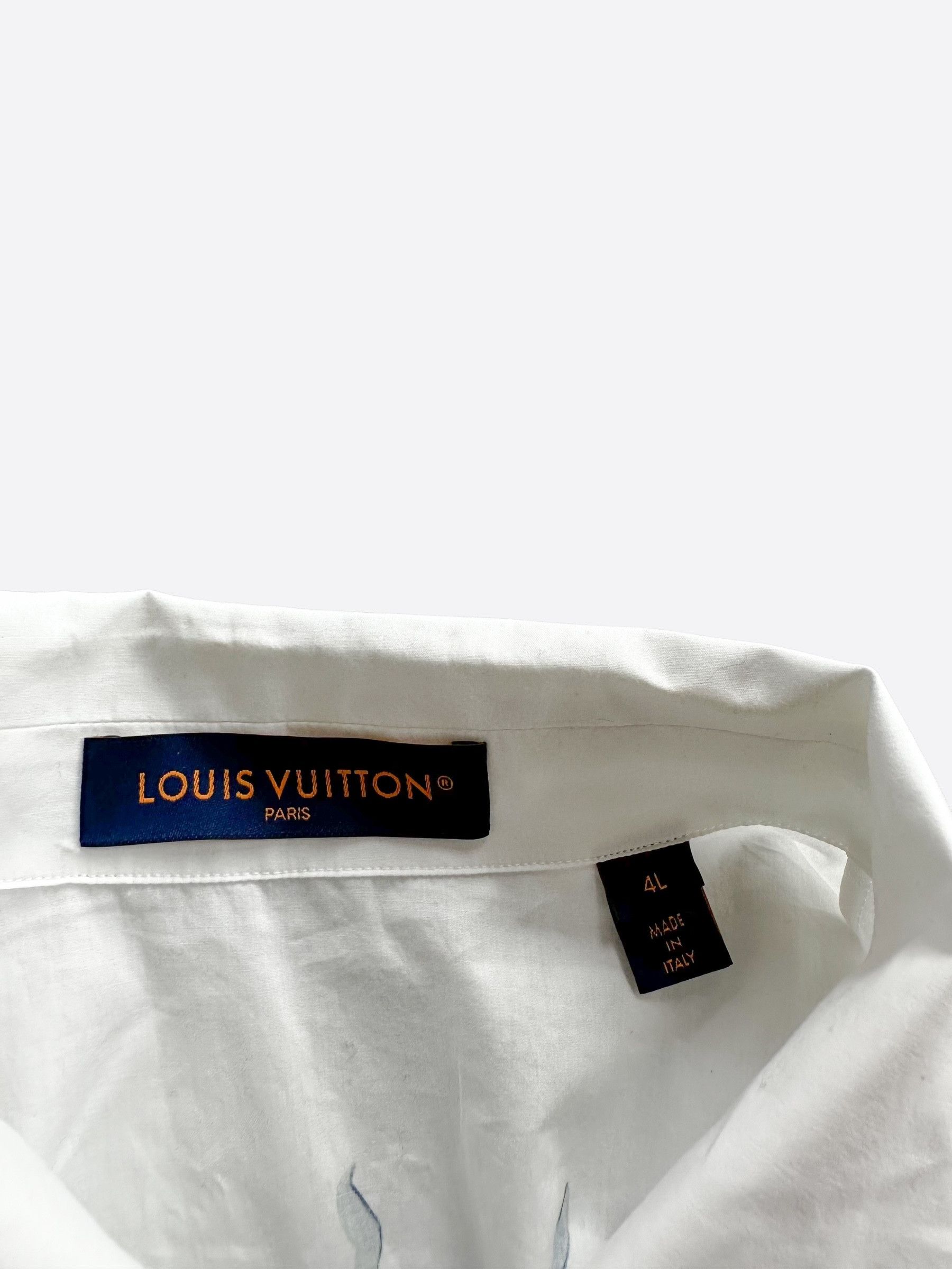 Louis Vuitton Louis Vuitton Blue & White Monogram Button Up Shirt Size US XXL / EU 58 / 5 - 4 Thumbnail