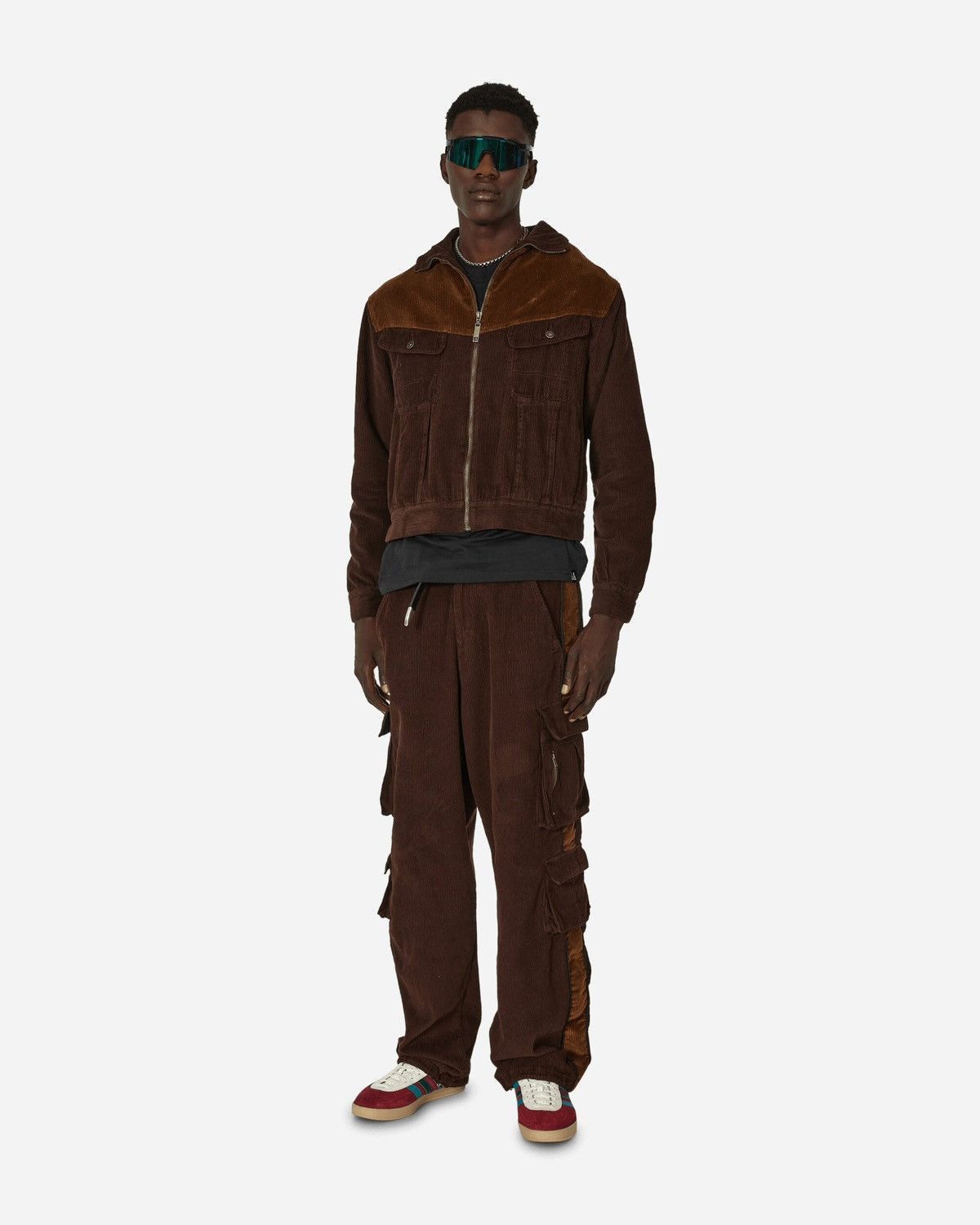Ahluwalia !DS! AW23 Ahluwalia Iniquity Two Tone Corduroy Brown Jacket Size US L / EU 52-54 / 3 - 5 Thumbnail