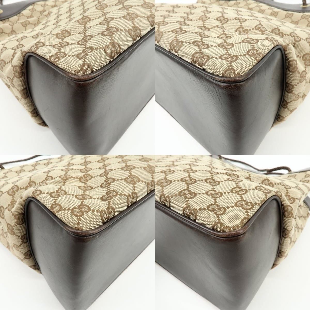 Gucci Gucci GG Canvas & Leather Shoulder Bag Brown Size ONE SIZE - 5 Thumbnail