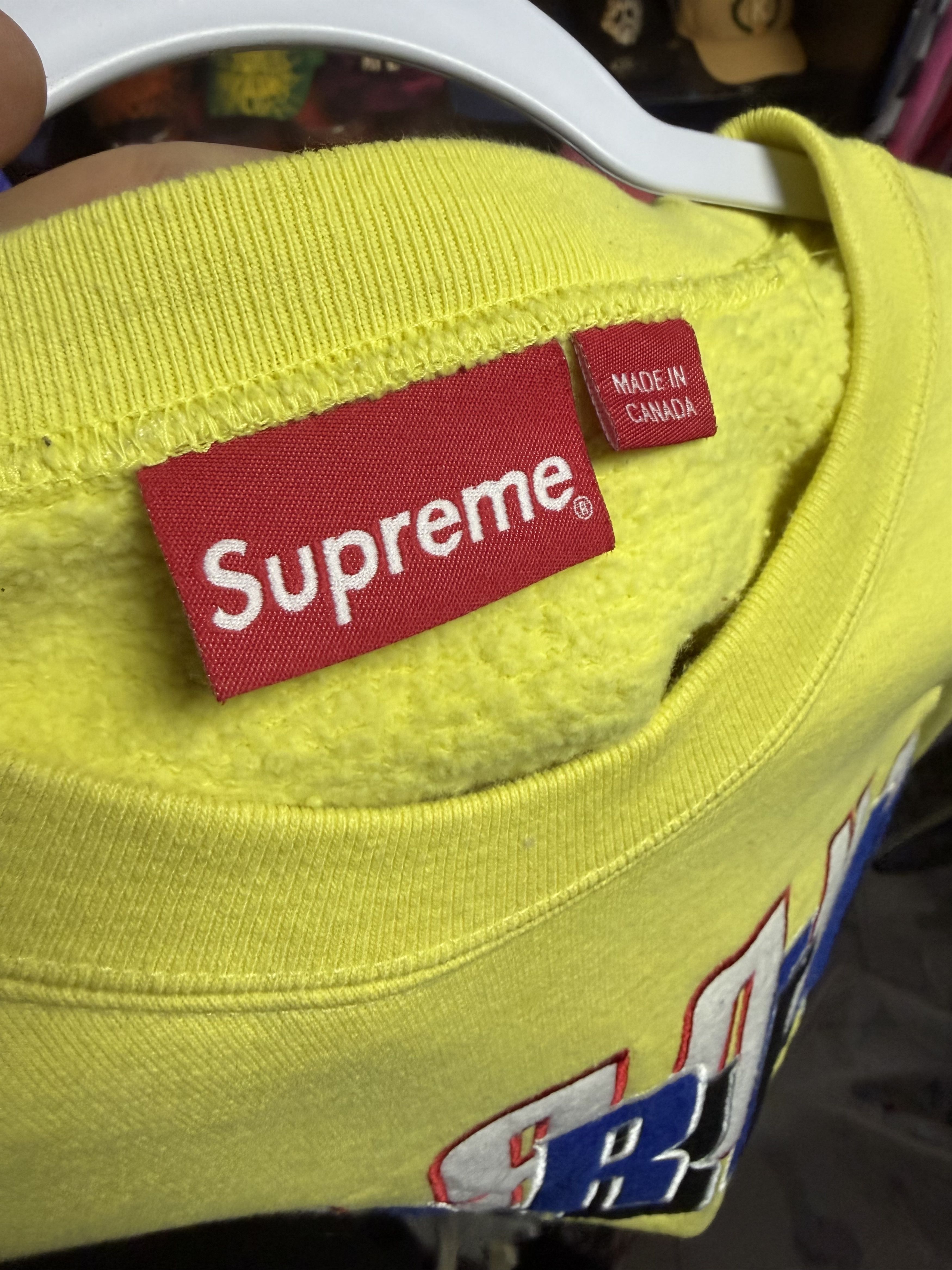 Supreme Supreme Mutli Arc Logo Crew Yellow Size Medium Gently Worn Size US M / EU 48-50 / 2 - 2 Thumbnail