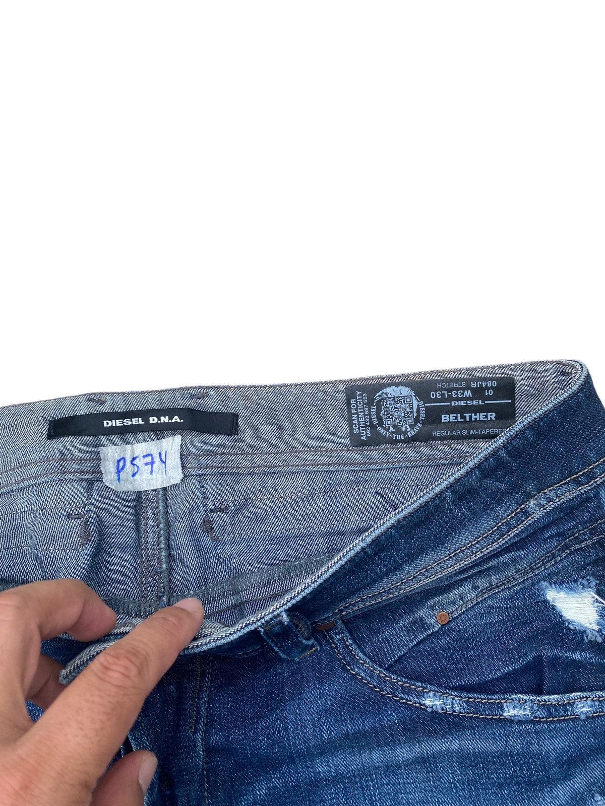 Diesel Distressed Diesel Belther Regular Slim Tappered Pant Size US 34 / EU 50 - 5 Thumbnail