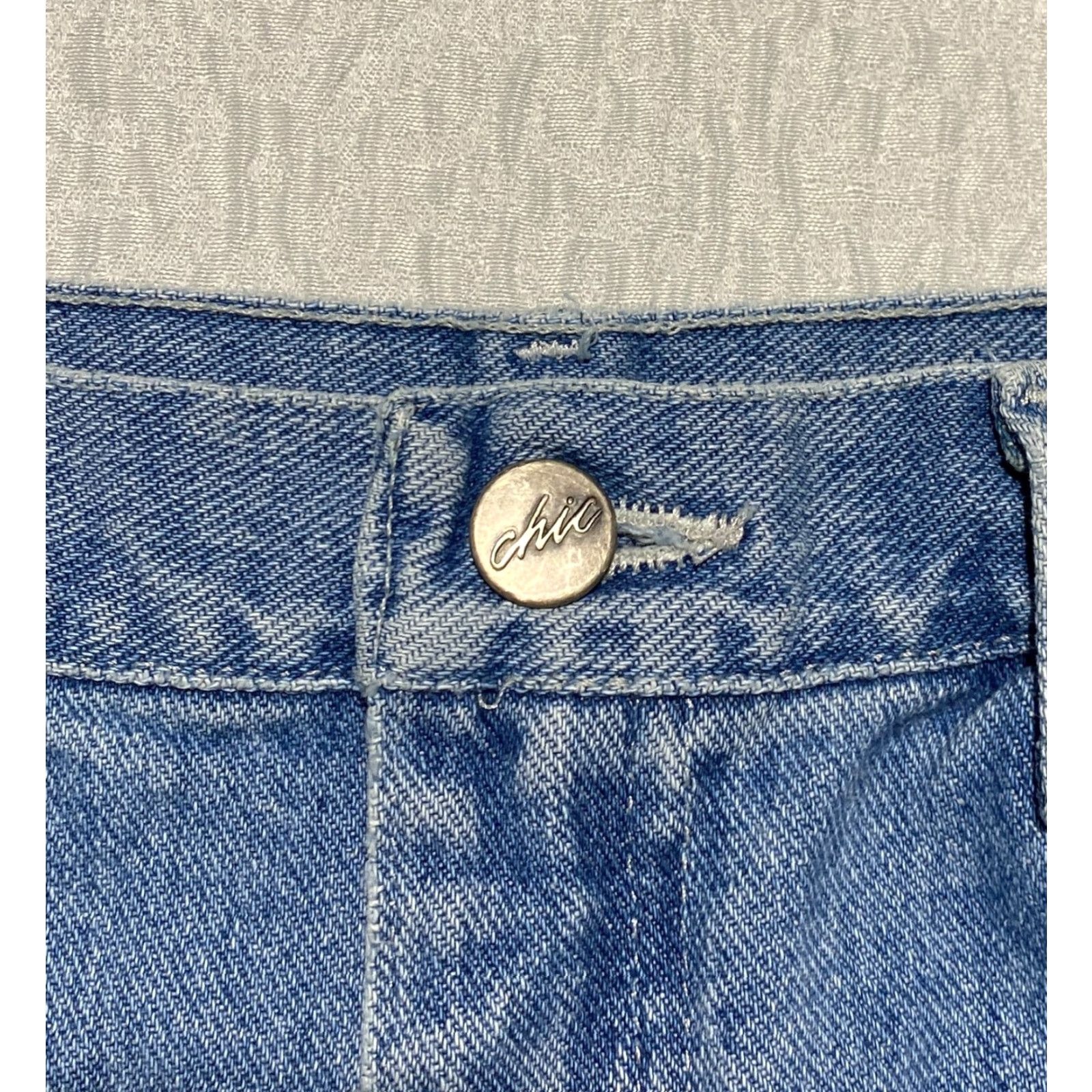 Vintage VINTAGE CHIC Jeans Women 12P Blue High Rise 90s Mom 5-Pocket Denim Cotton 100% Petite (USA) Women’s Jeans Size 29" - 4 Thumbnail
