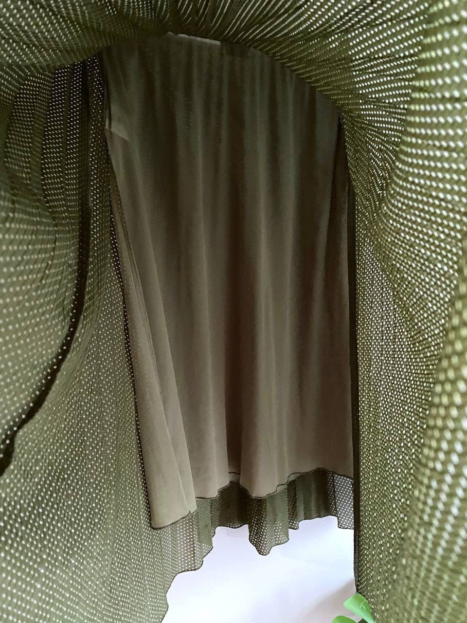 Designer × Moncler Moncler Gonna Pleated Midi Green Skirt, Size 44 Size 34" / US 12 / IT 48 - 11 Thumbnail