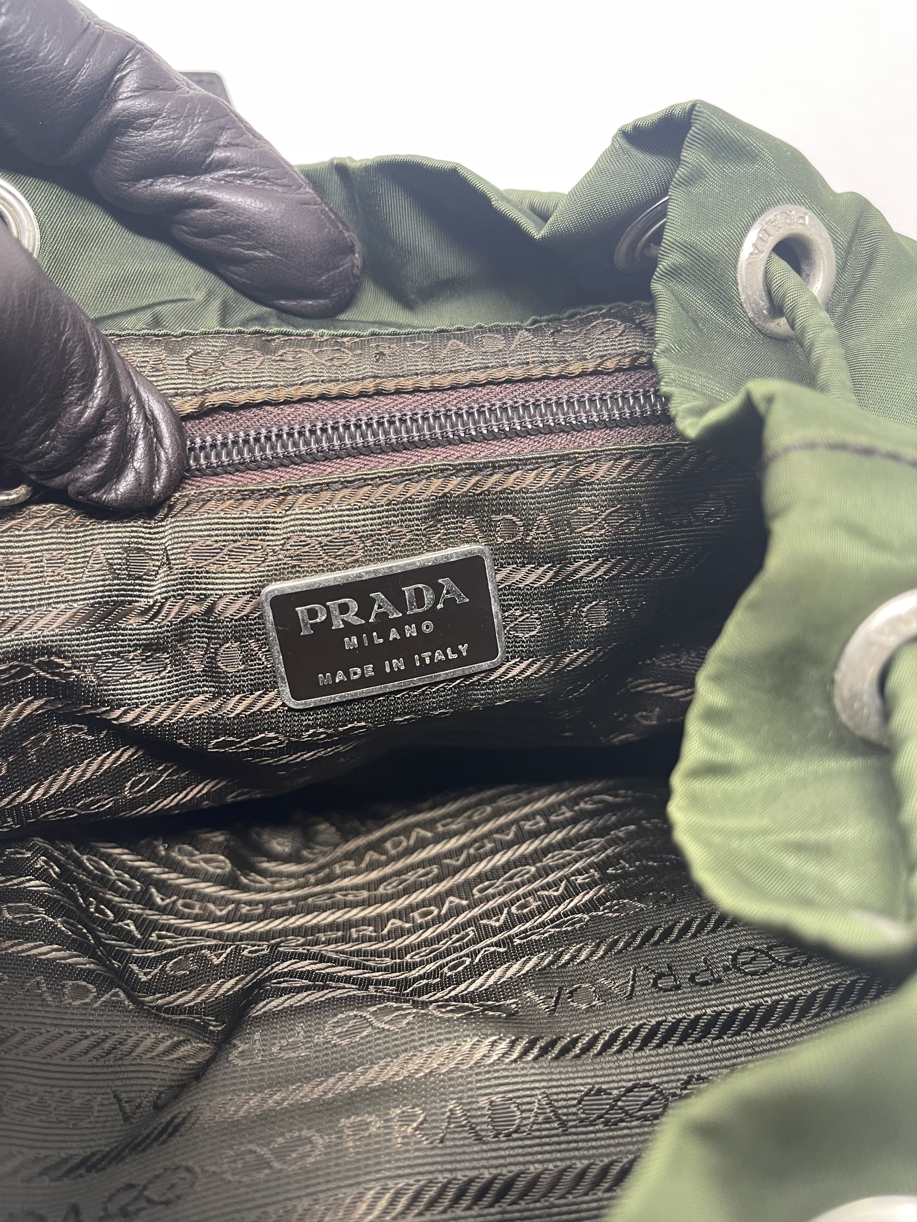 Prada Prada Nylon Green Backpack Size ONE SIZE - 9 Thumbnail