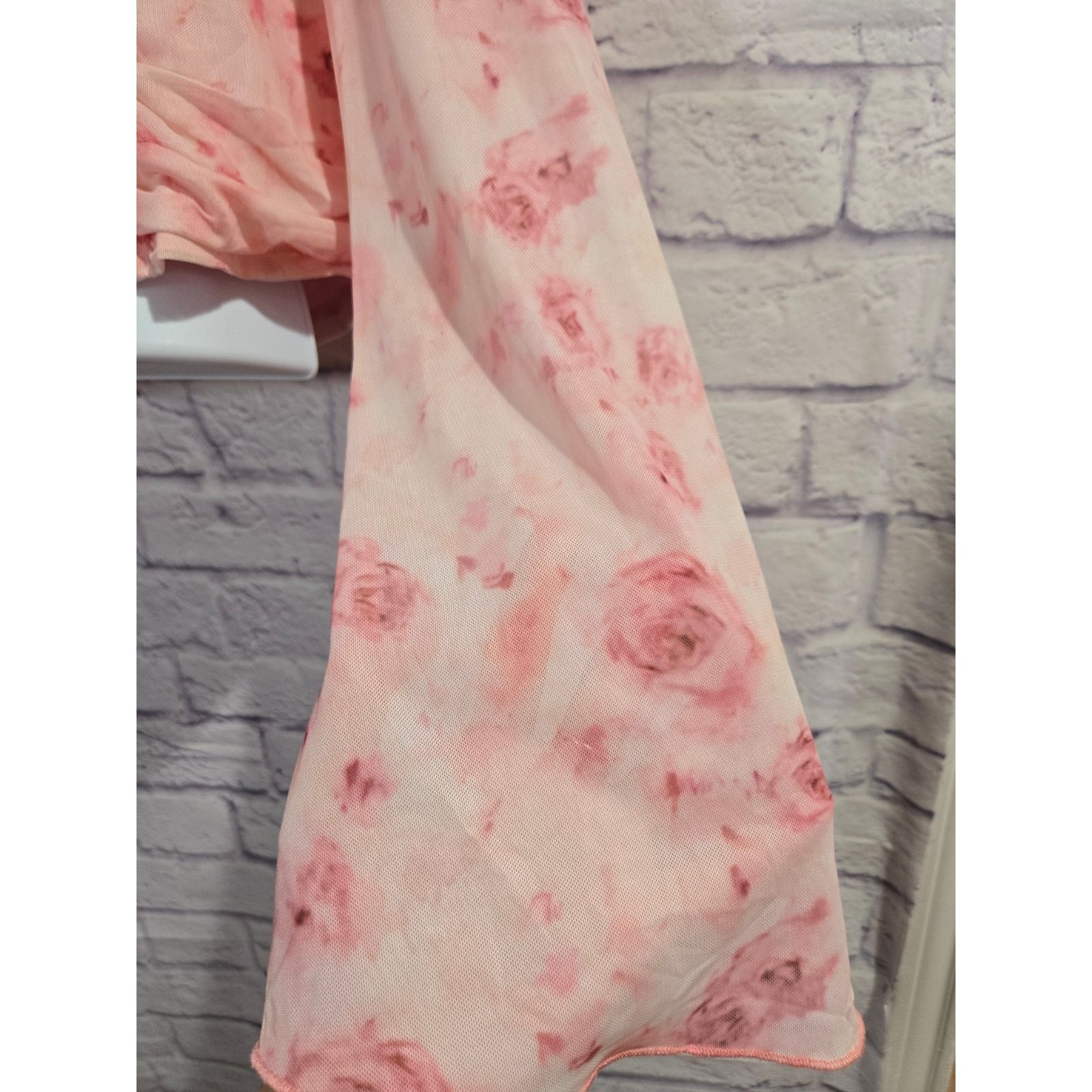 Other Shein Pink Floral Print Cropped Top 3XL Plus Size 3XL / US 20-22 - 2 Thumbnail
