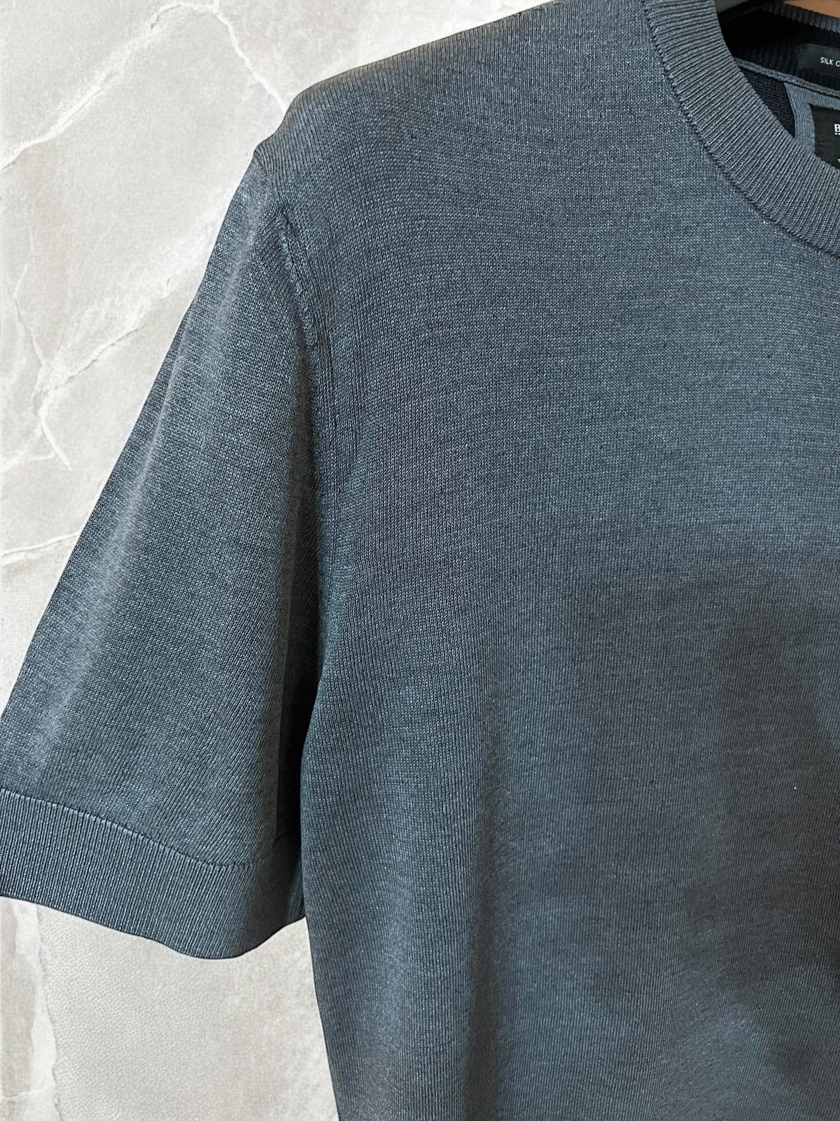 Hugo Boss × Vintage Hugo BOSS SILK/COTTON knitted tee classic fit metal logo y2k Size US L / EU 52-54 / 3 - 5 Thumbnail