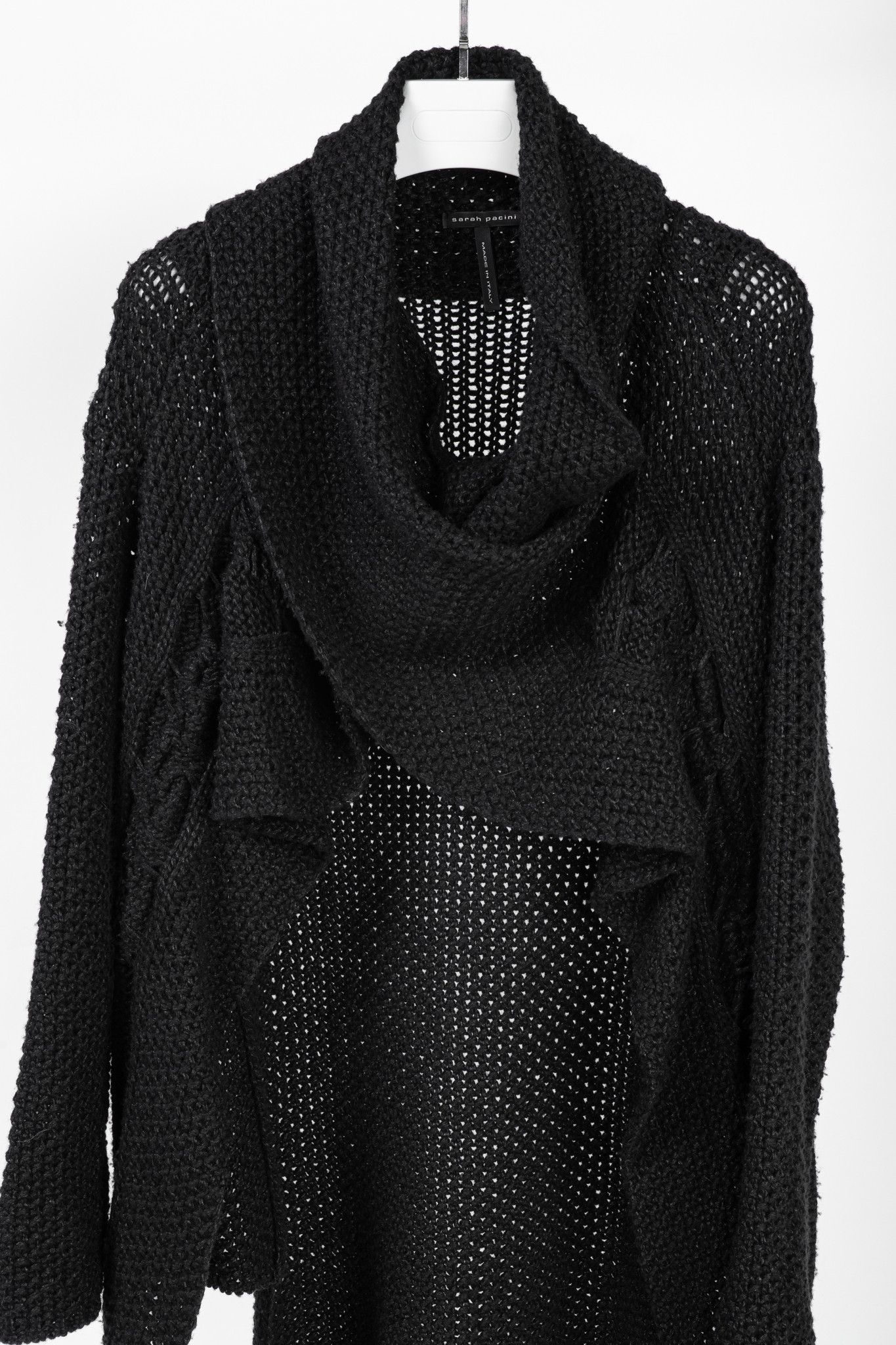Sarah Pacini Sarah Pacini Wool-Blend Cable-Knit Crossover Cowl Sweater Size ONE SIZE - 3 Thumbnail