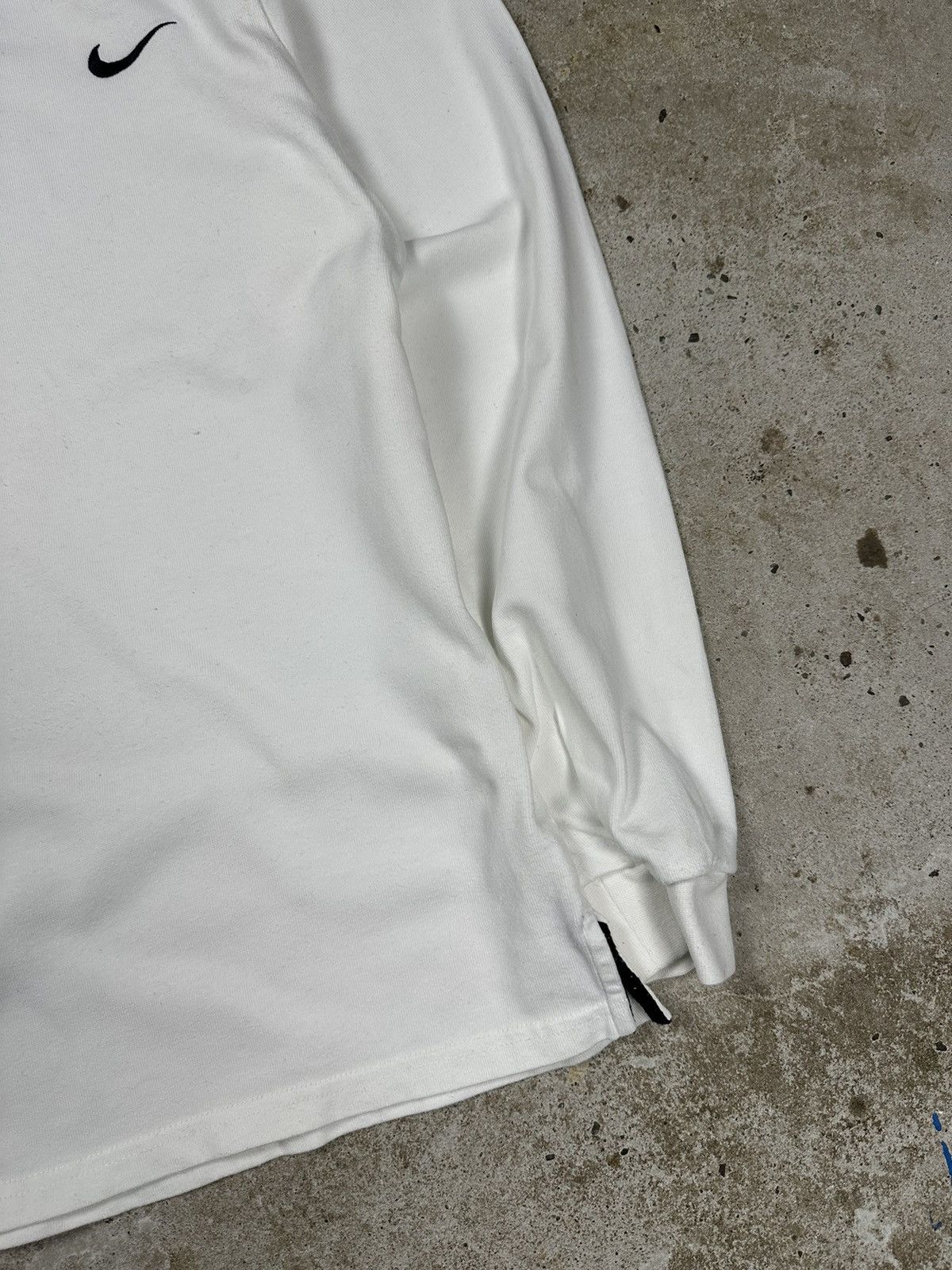 Nike Vintage Y2K Nike Polo Rugby Long Sleeve Tee White Swoosh Size US M / EU 48-50 / 2 - 4 Thumbnail