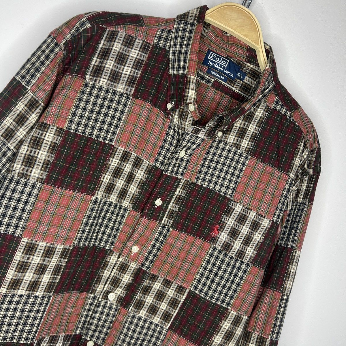 Polo Ralph Lauren Vintage polo Ralph Lauren flannel patchwork shirt checkered Size US XXL / EU 58 / 5 - 4 Thumbnail