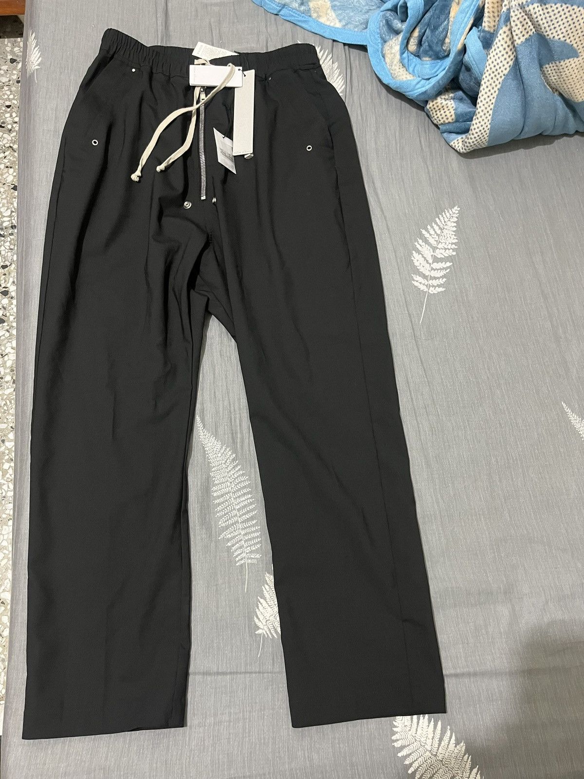 Rick Owens Rick Owens Drawstring Geth Belas Stretched Wide-Leg Trousers Size US 34 / EU 50 - 2 Thumbnail
