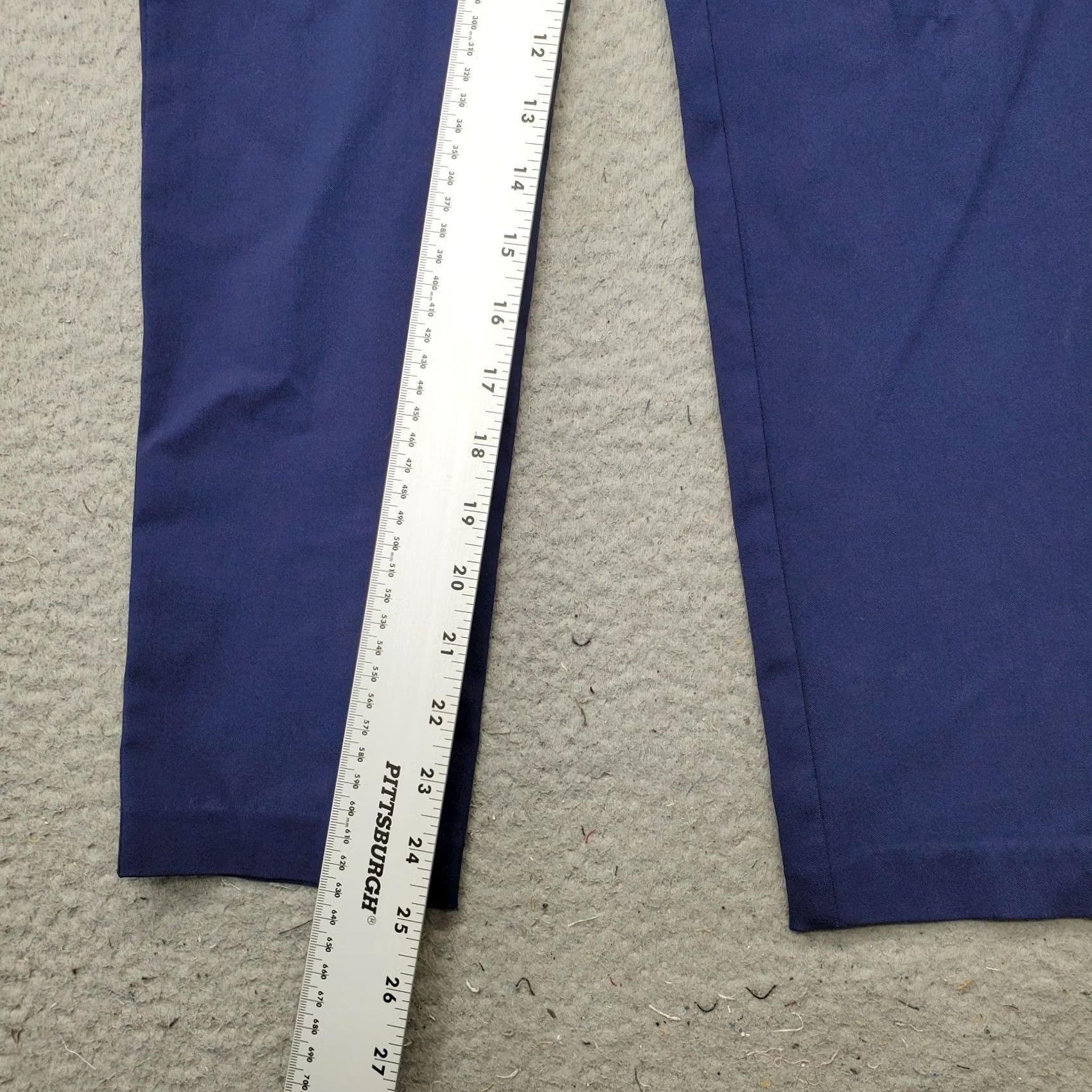 Michael Kors Michael Kors Ankle Pants Womens M Navy Viscose Stretch High Waist Pull-On Casual Travel Pants Womens Navy Size M Size 32" / US 10 / IT 46 - 4 Thumbnail
