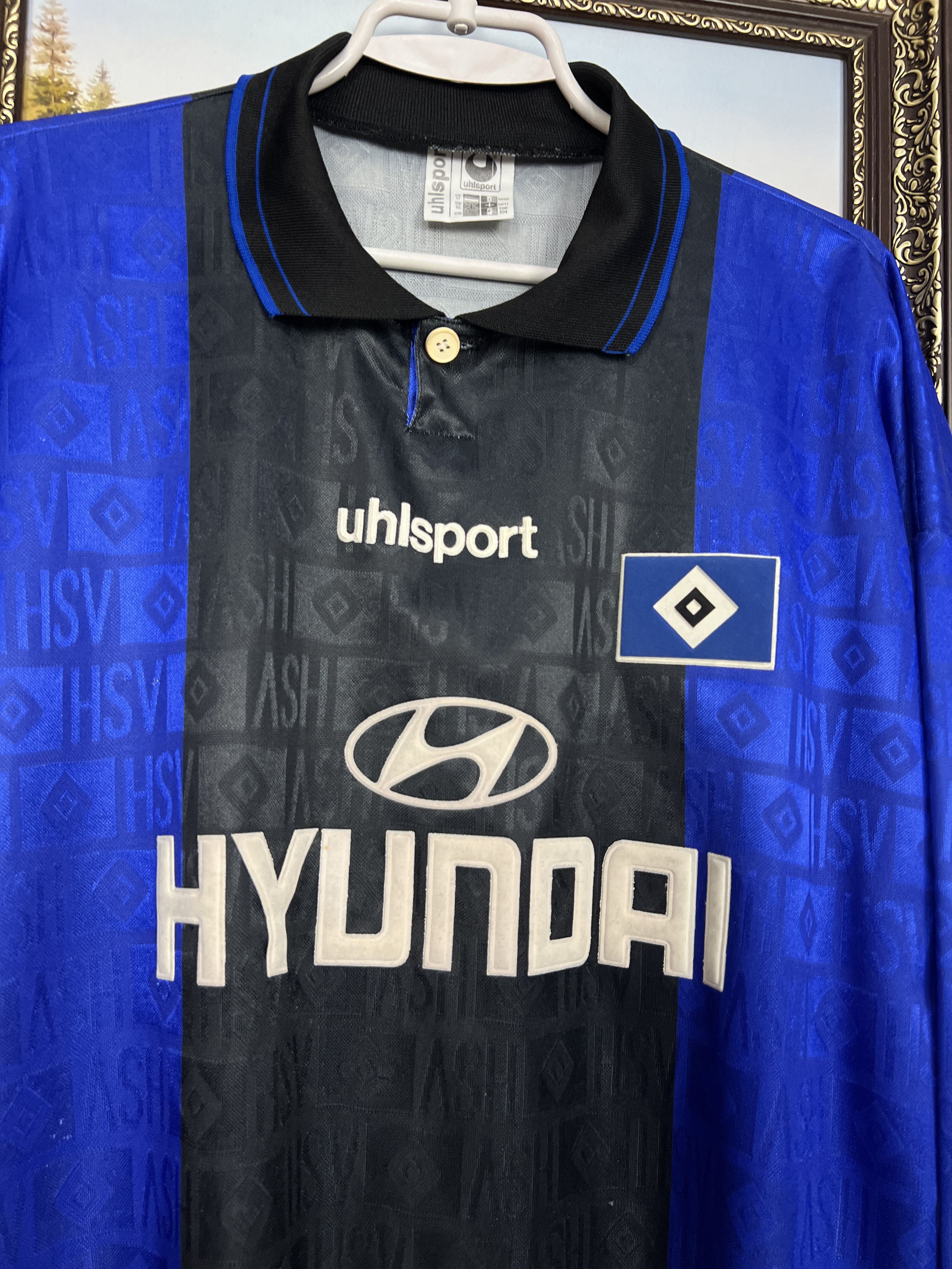 Vintage Hamburg Away football shirt Soccer Long Sleeve Jersey Trikot Size US XXL / EU 58 / 5 - 3 Thumbnail