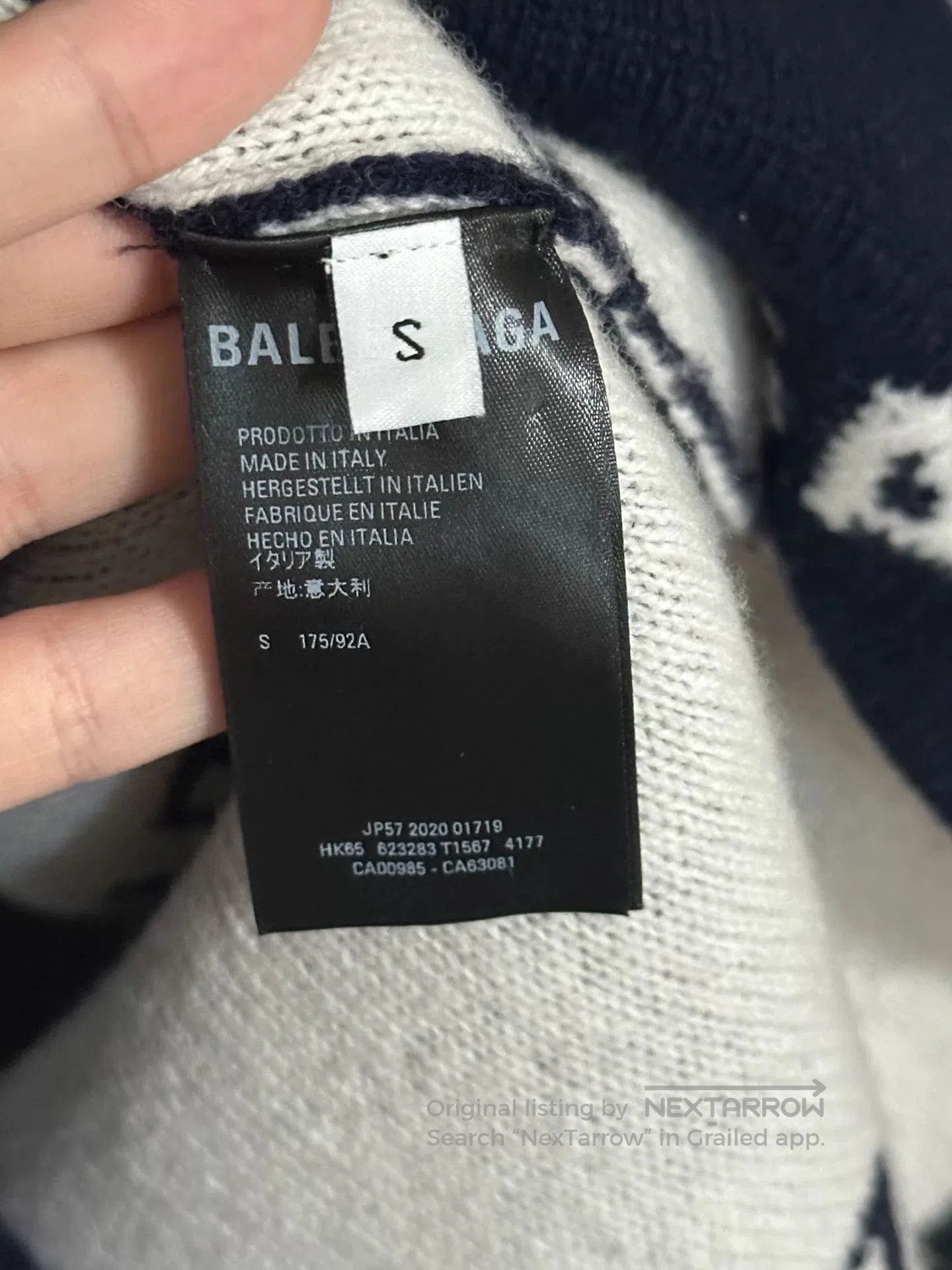 Balenciaga balenciaga logo knit sweater in navy blue. Size US S / EU 44-46 / 1 - 2 Thumbnail