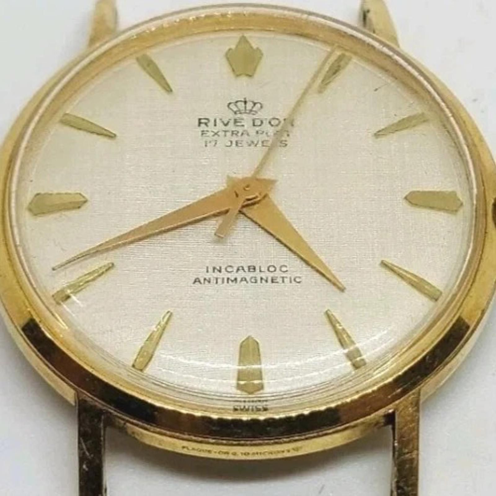 Super Rare Rive D'or 10mic Gold Swiss Mechanical Watch Nice