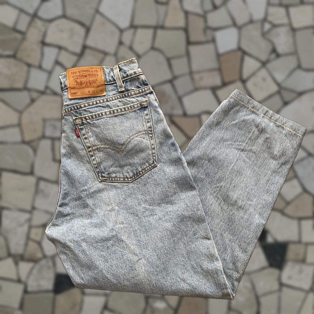 VINTAGE Levi's 560 Jeans Jeans Men W30 L28 Light Blue 1980s