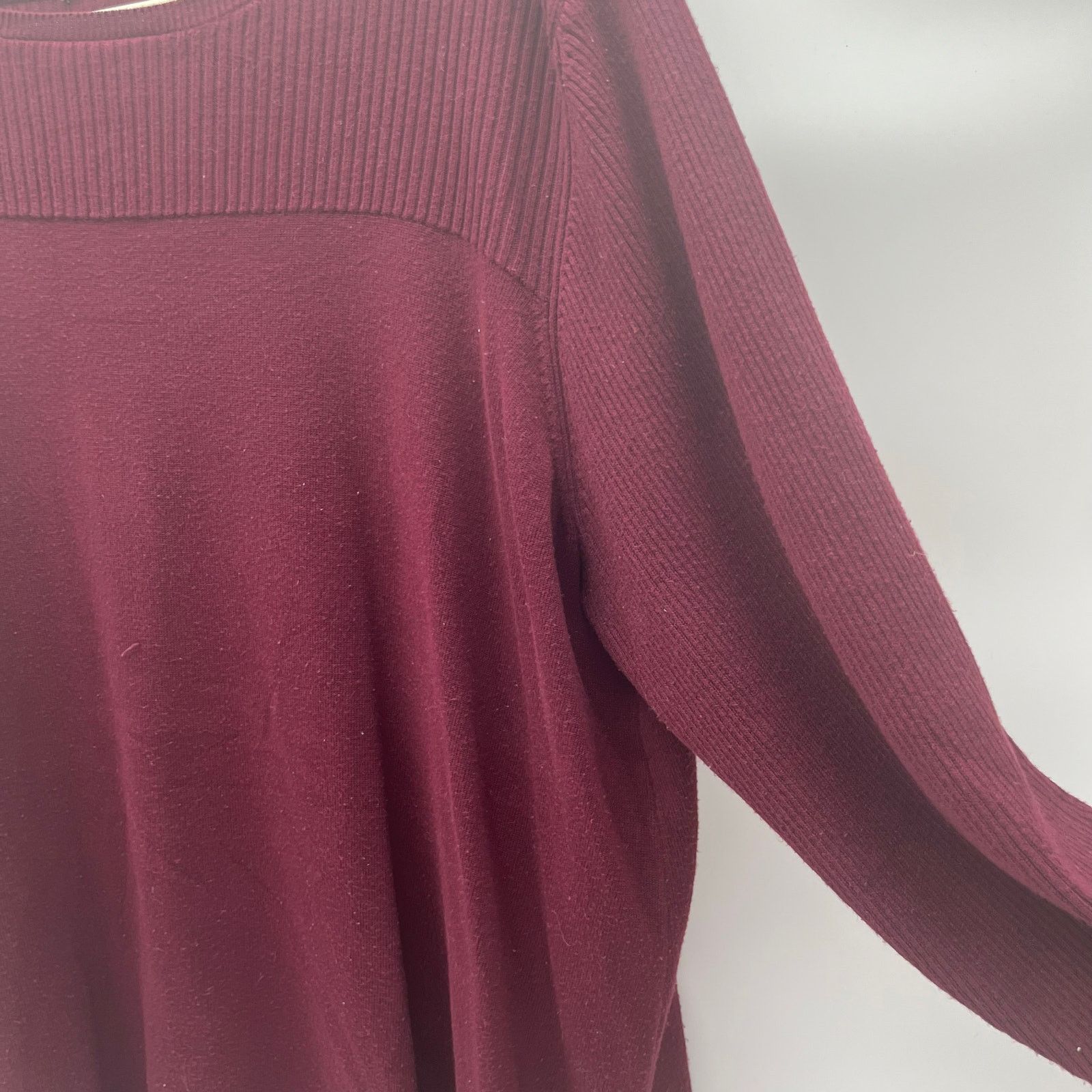 Unknown London Pullover Red Sweater, 1X, Plus Maternity Size XL / US 12-14 / IT 48-50 - 2 Thumbnail