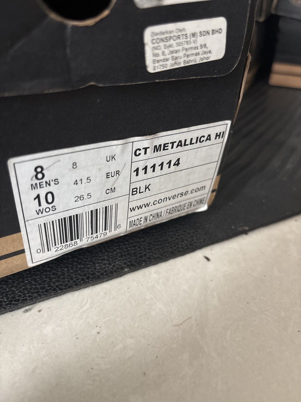Converse 2008 Metallica Black Album x Converse Size US 8.5 / EU 41-42 - 9 Thumbnail