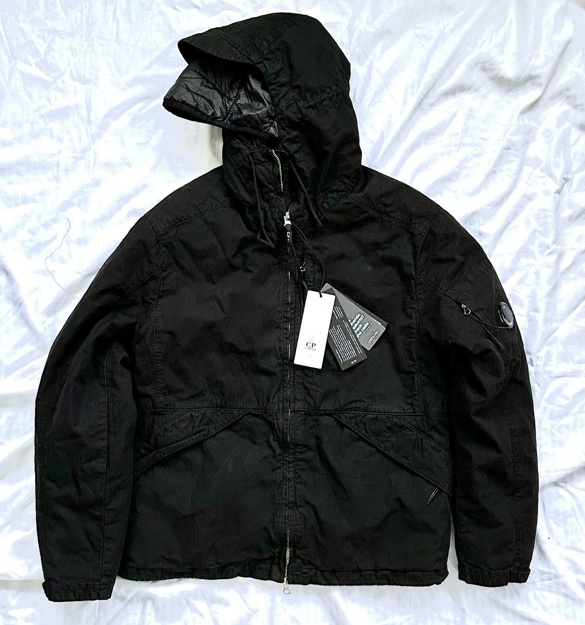 C.P. Company C.P. COMPANY 50 Fili Rubber Hooded Black Jacket Size US M / EU 48-50 / 2 - 1 Thumbnail