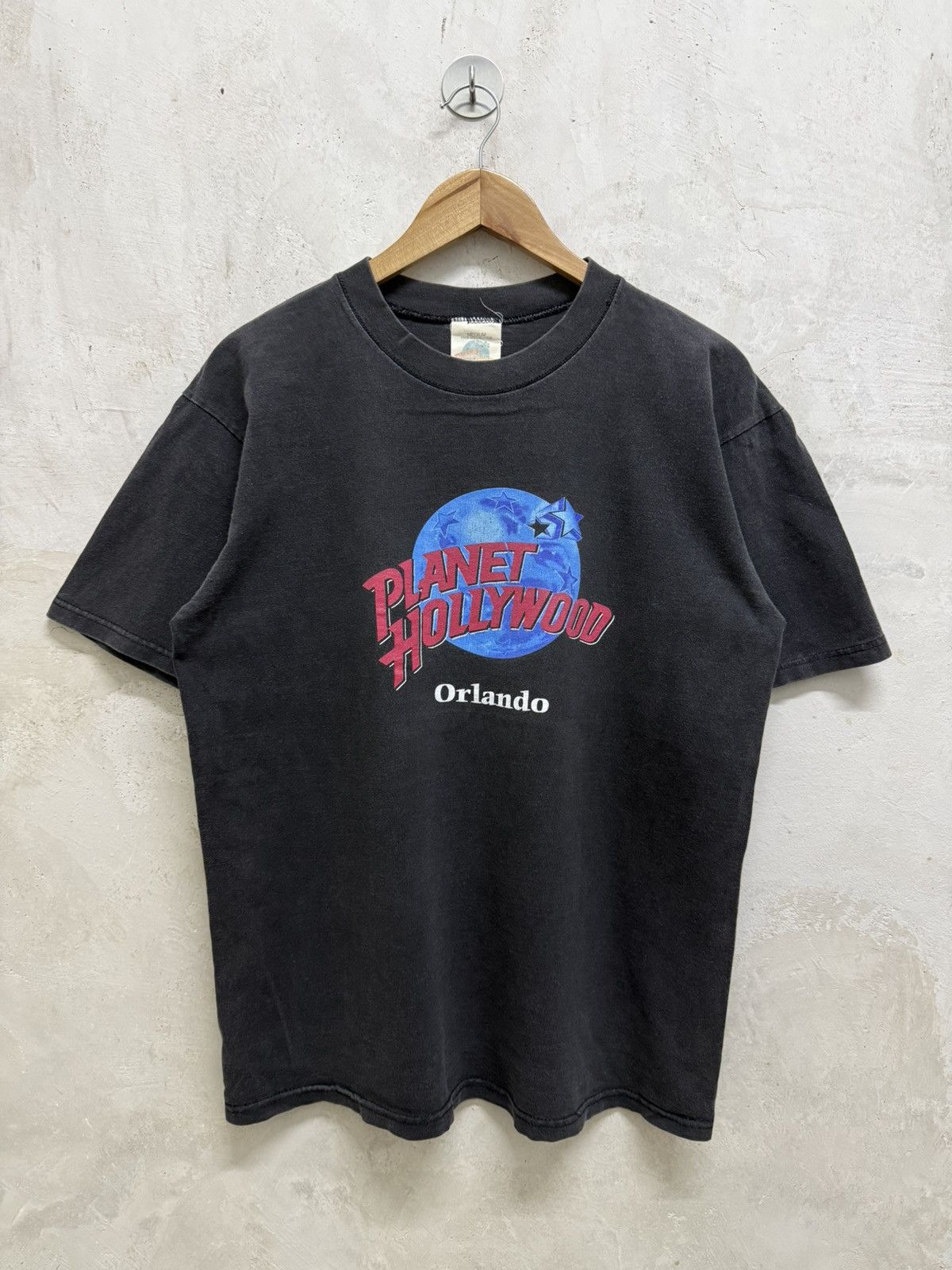Vintage Vintage 90s Planet Hollywood Orlando Faded T-Shirt Size US M / EU 48-50 / 2 - 1 Thumbnail