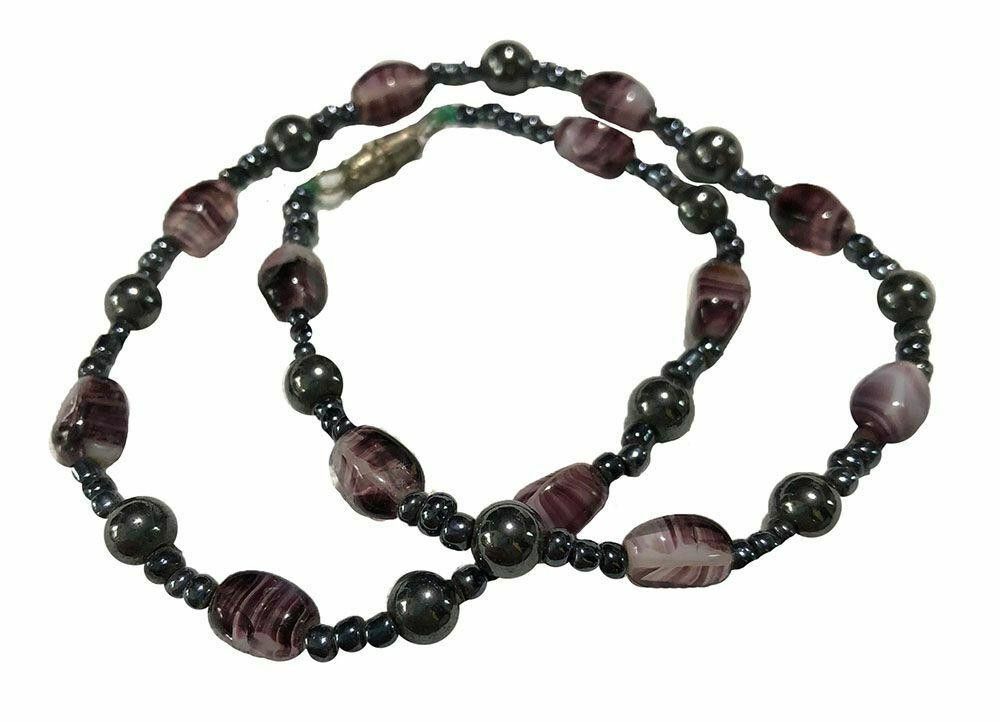 Designer New Hemanite And Glass Beads Necklace Size ONE SIZE - 2 Thumbnail