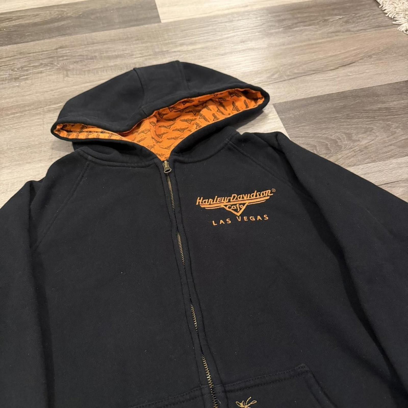 Harley Davidson vintage Harley Davidson cafe embroidered eagle zip up hoodie Size L / US 10 / IT 46 - 2 Thumbnail