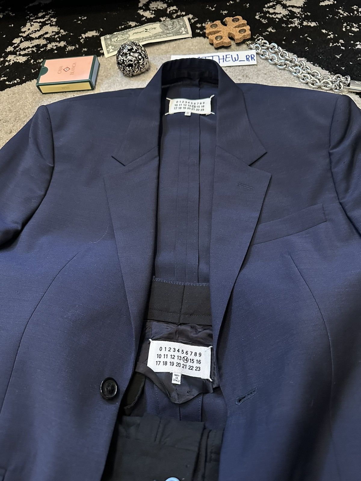 Maison Margiela Maison Margiela Blue Linen Suit Size 36S - 5 Thumbnail