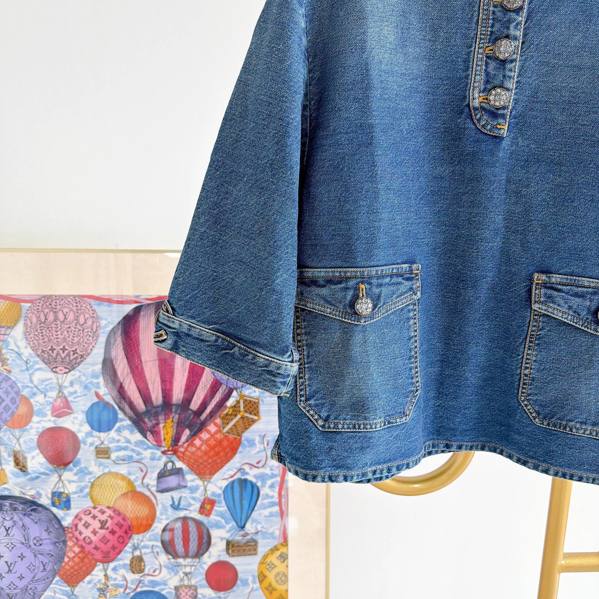 Chanel Chanel blue denim jacket women's size 34 Size XS / US 0-2 / IT 36-38 - 5 Thumbnail