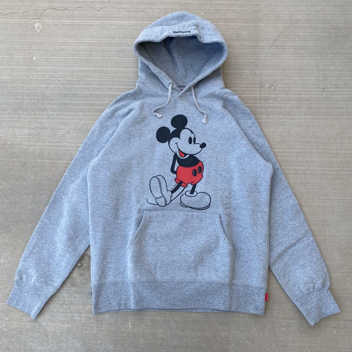 Supreme Disney Mickey Mouse Hooded Sweatshirt Grey 2009