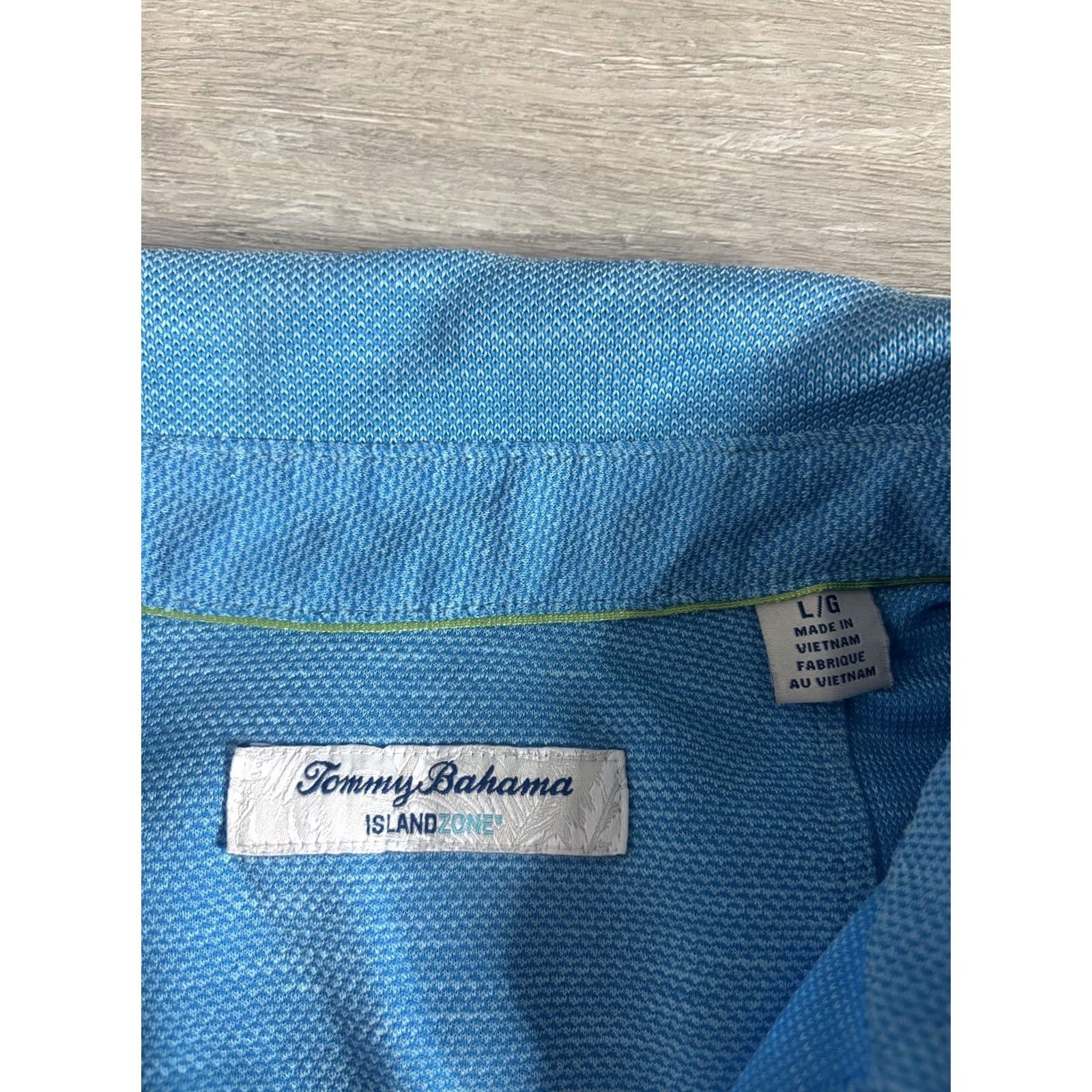 Tommy Bahama Tommy Bahama Polo Shirt Mens Large Blue IslandZone Marlin Logo Knit Golf Shirt Size US L / EU 52-54 / 3 - 2 Thumbnail