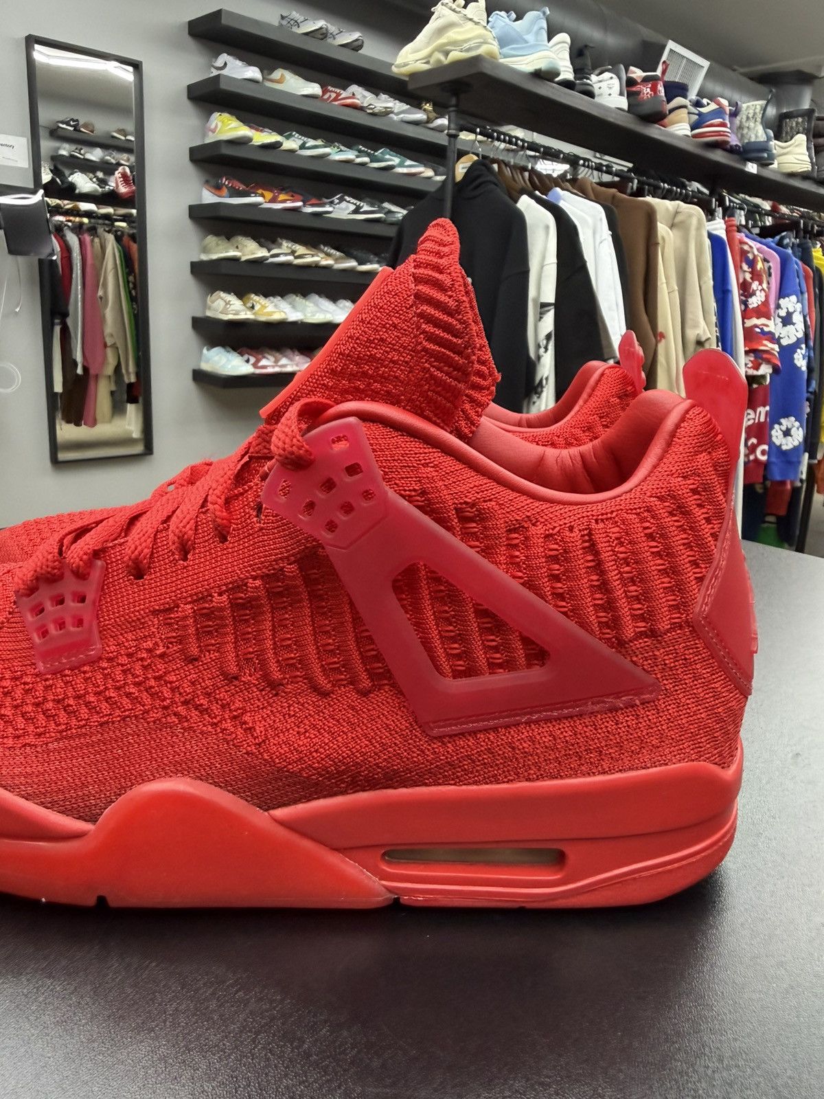 Jordan Brand Size 11.5 - Jordan 4 Retro Flyknit Red Size US 11.5 / EU 44-45 - 5 Thumbnail