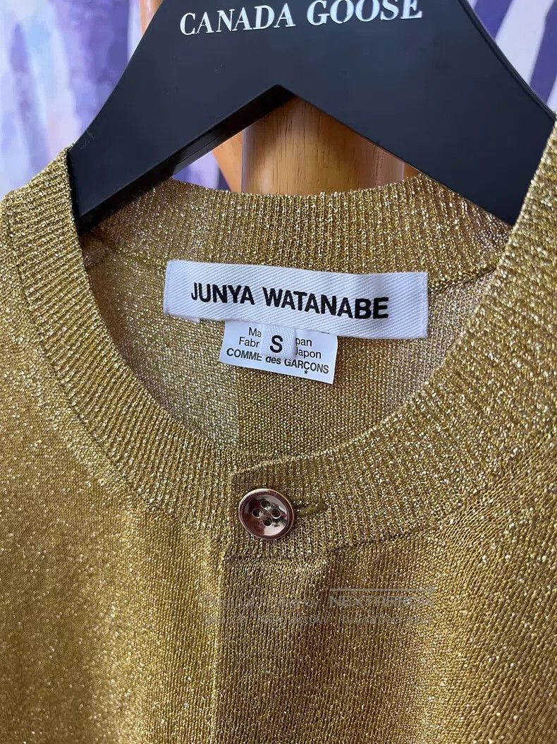 Comme des Garcons Comme Des Garcons Round neck gold thread cardigan Size S / US 4 / IT 40 - 2 Thumbnail