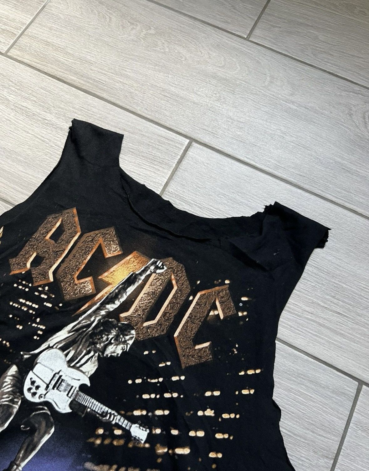 Band Tees Vintage 2001 AC/DC Stiff Upper Lip Faded Black Tank Top Tee Size US L / EU 52-54 / 3 - 11 Thumbnail