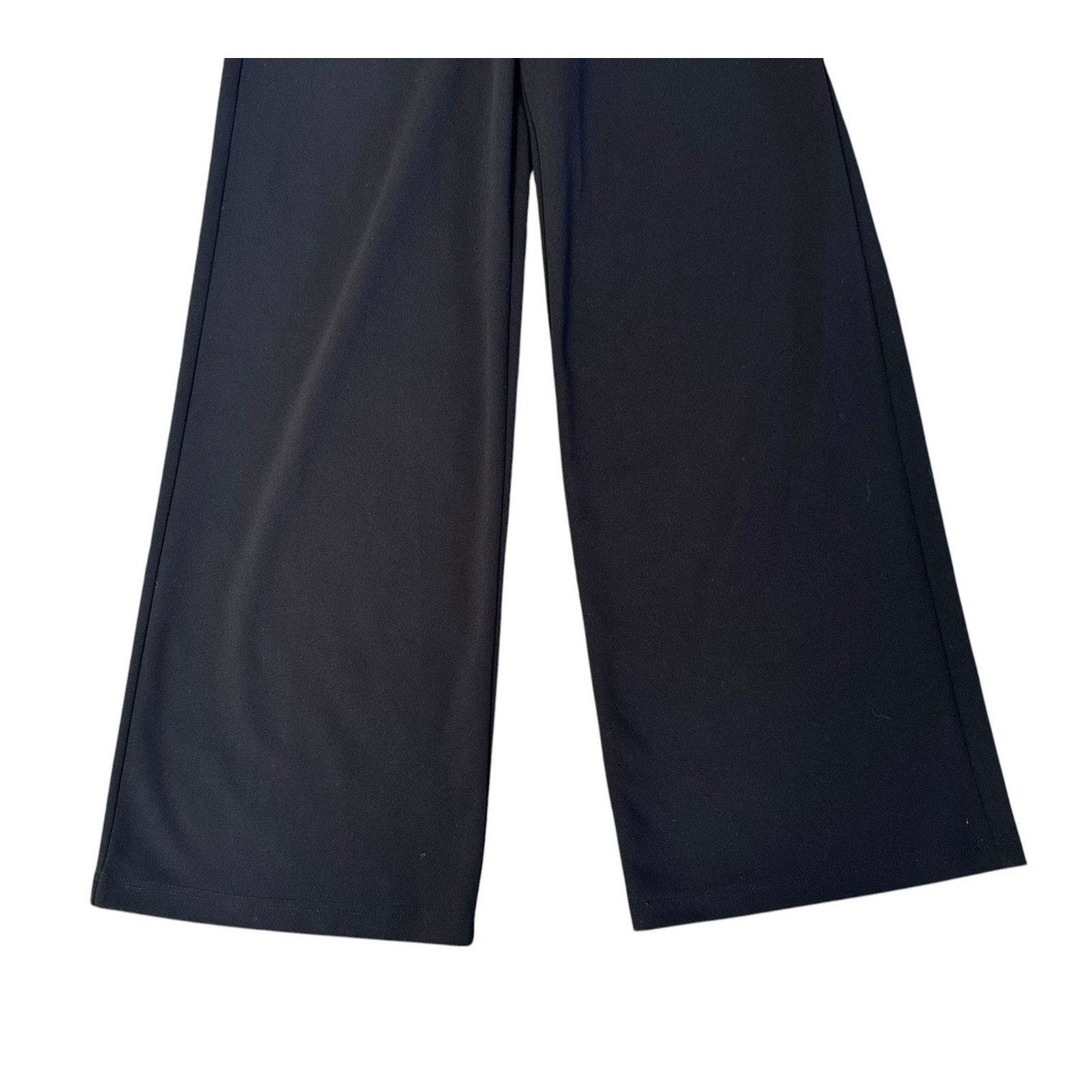 Lulus LULUS Thinking Out Loud Black Jumpsuit Criss Cross Wide Leg Size 28" / US 6 / IT 42 - 4 Thumbnail