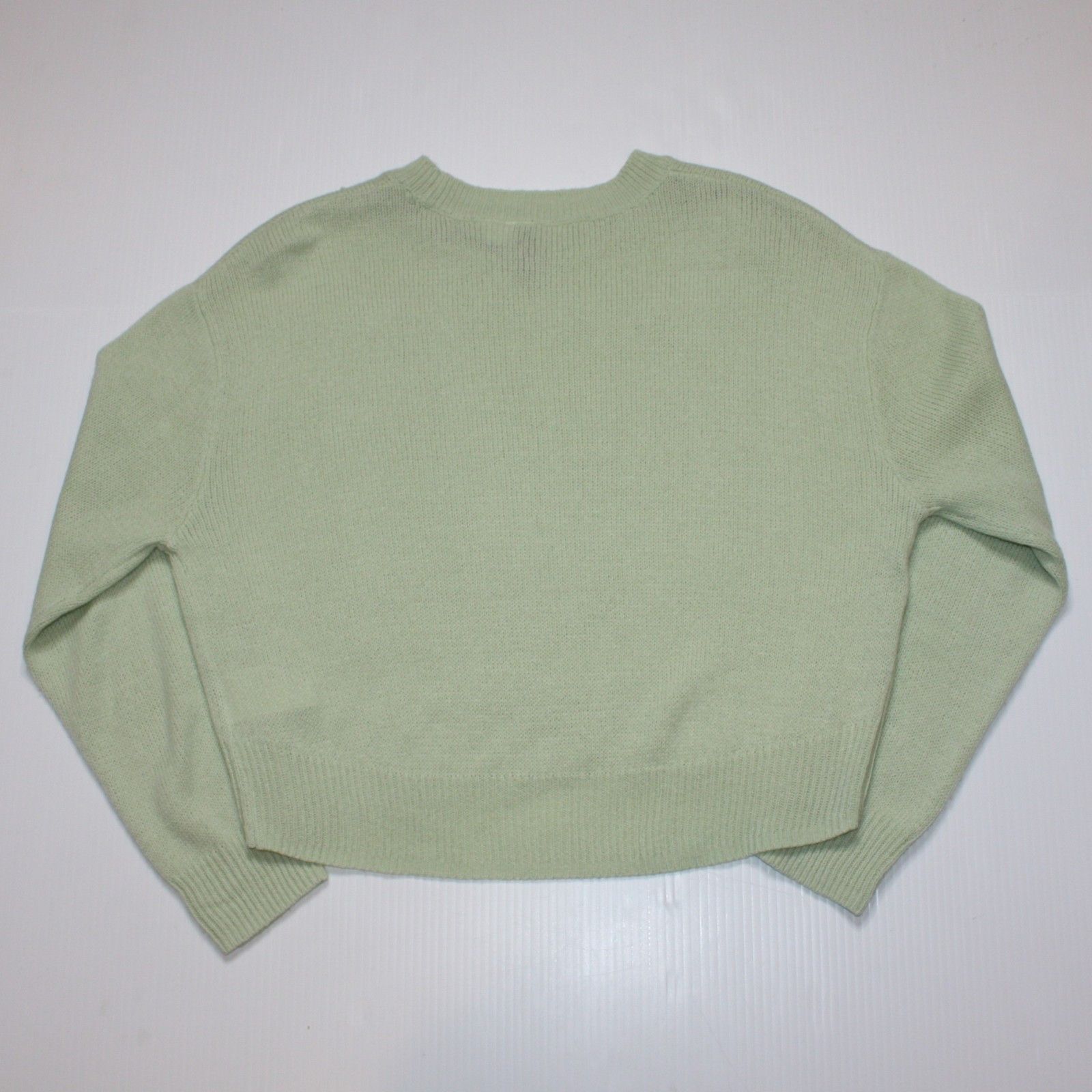 H&M Divided Knit Pullover Crop Sweater Top in Light Green Color Size XS / US 0-2 / IT 36-38 - 3 Thumbnail