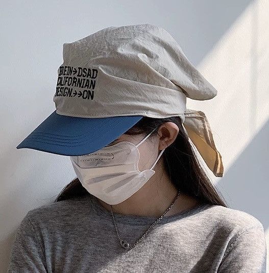 Japanese Brand Embroidered colorblock multi-style handkerchief cap hat Size ONE SIZE - 2 Thumbnail