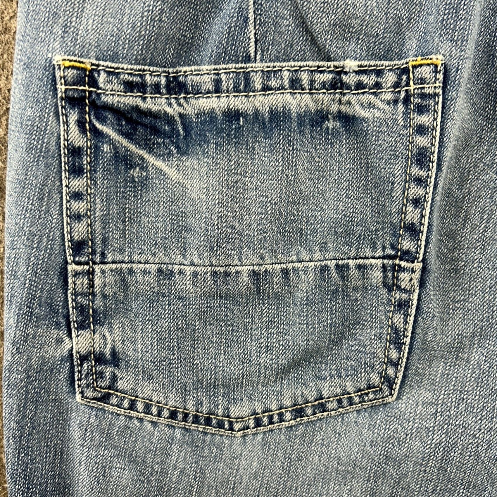 American Eagle Outfitters VINTAGE American Eagle Outfitters Overall Womens XS Blue Denim Distressed One-Piece 90s Retro Casual Workwear Sleeveless Pockets Size 26" / US 2 / IT 38 - 3 Thumbnail