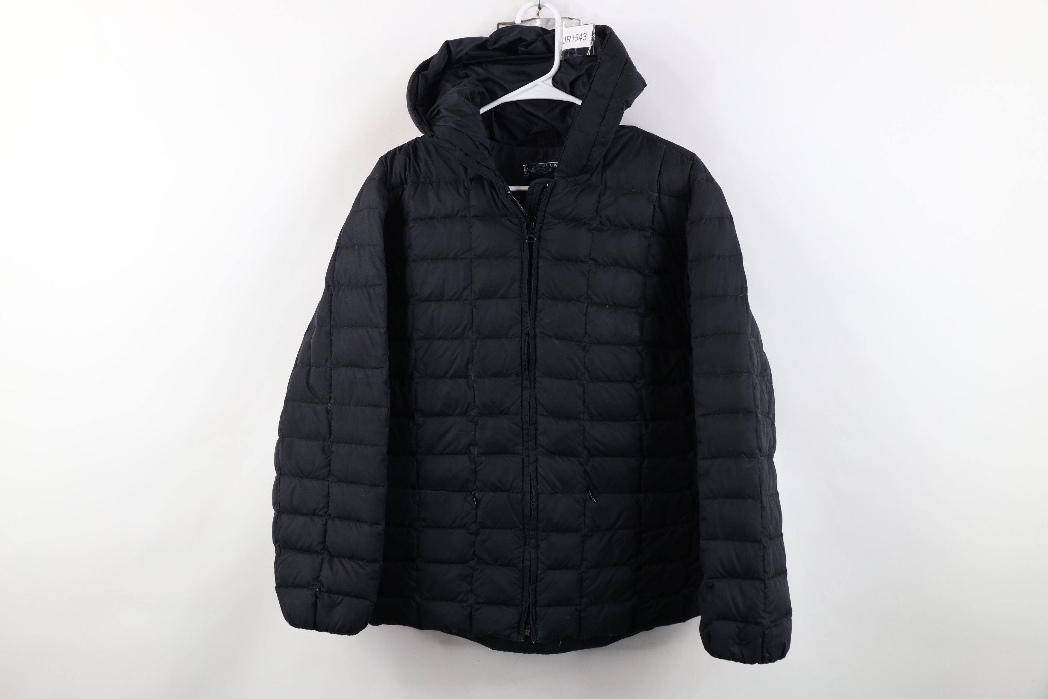 Lands' End Vintage 90s Lands End Down Quilted Hooded Puffer Jacket Size S / US 4 / IT 40 - 1 Thumbnail