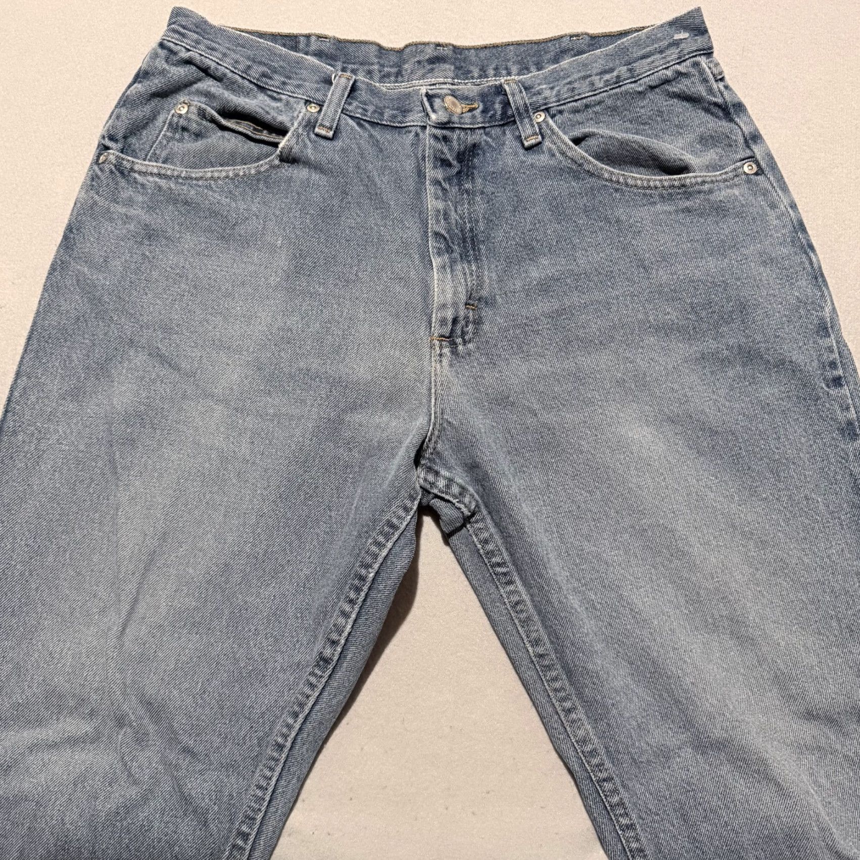 Wrangler Wrangler Jeans Men's Blue Denim Mid Rise Relaxed Fit Straight Zip Fly - 34x30 Size US 34 / EU 50 - 3 Thumbnail