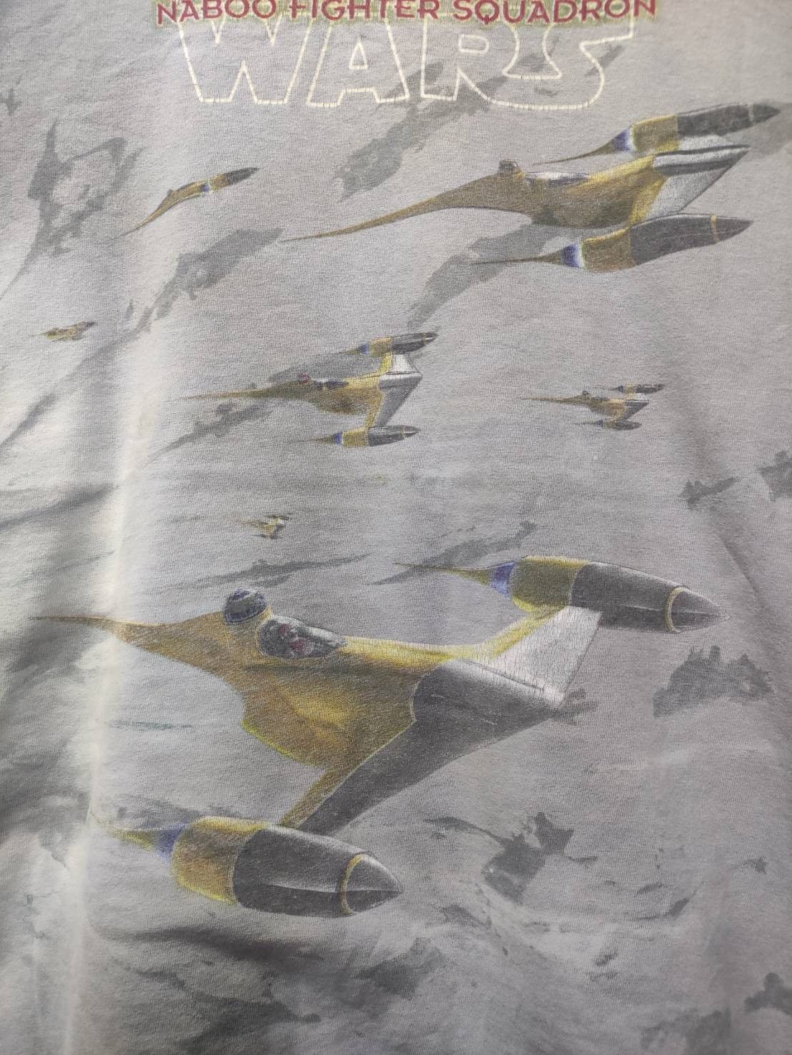 Star Wars Vtg 90's Star Wars " Naboo Fighter Squadron " All Over Print Size US XXL / EU 58 / 5 - 3 Thumbnail