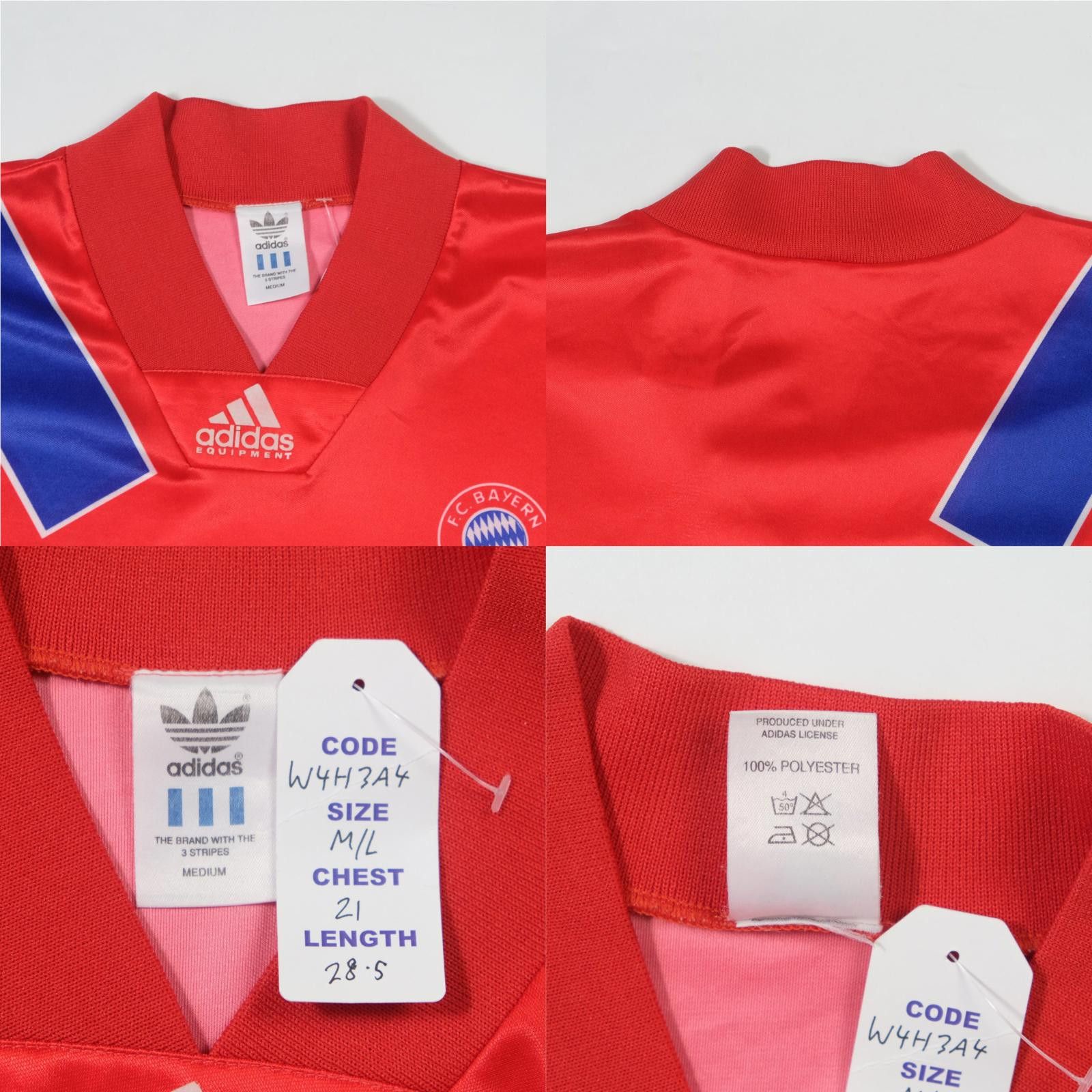 Adidas 1991/93 Bayern Munich Home Shirt (M/L) Size US M / EU 48-50 / 2 - 4 Thumbnail