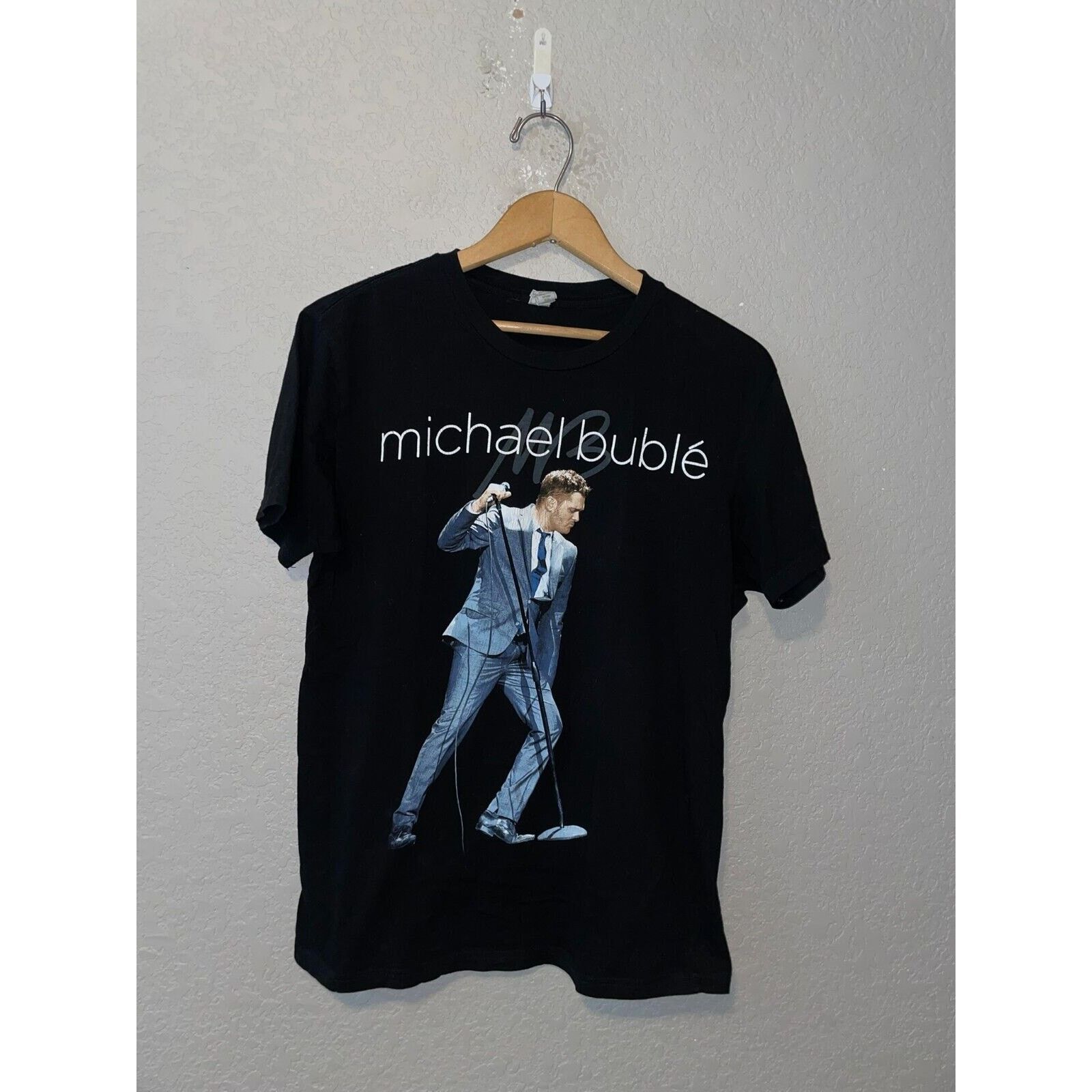 Band Tees Womens Michael Buble Shirt World Tour Music Tee Top 2014 M Size M / US 6-8 / IT 42-44 - 1 Thumbnail
