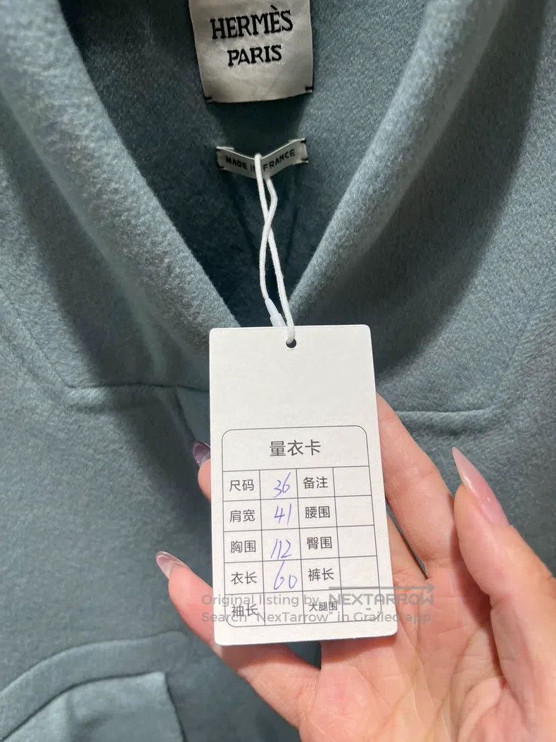 Hermes Hermes Sky Blue Cashmere Overcoat Size XS / US 0-2 / IT 36-38 - 2 Thumbnail