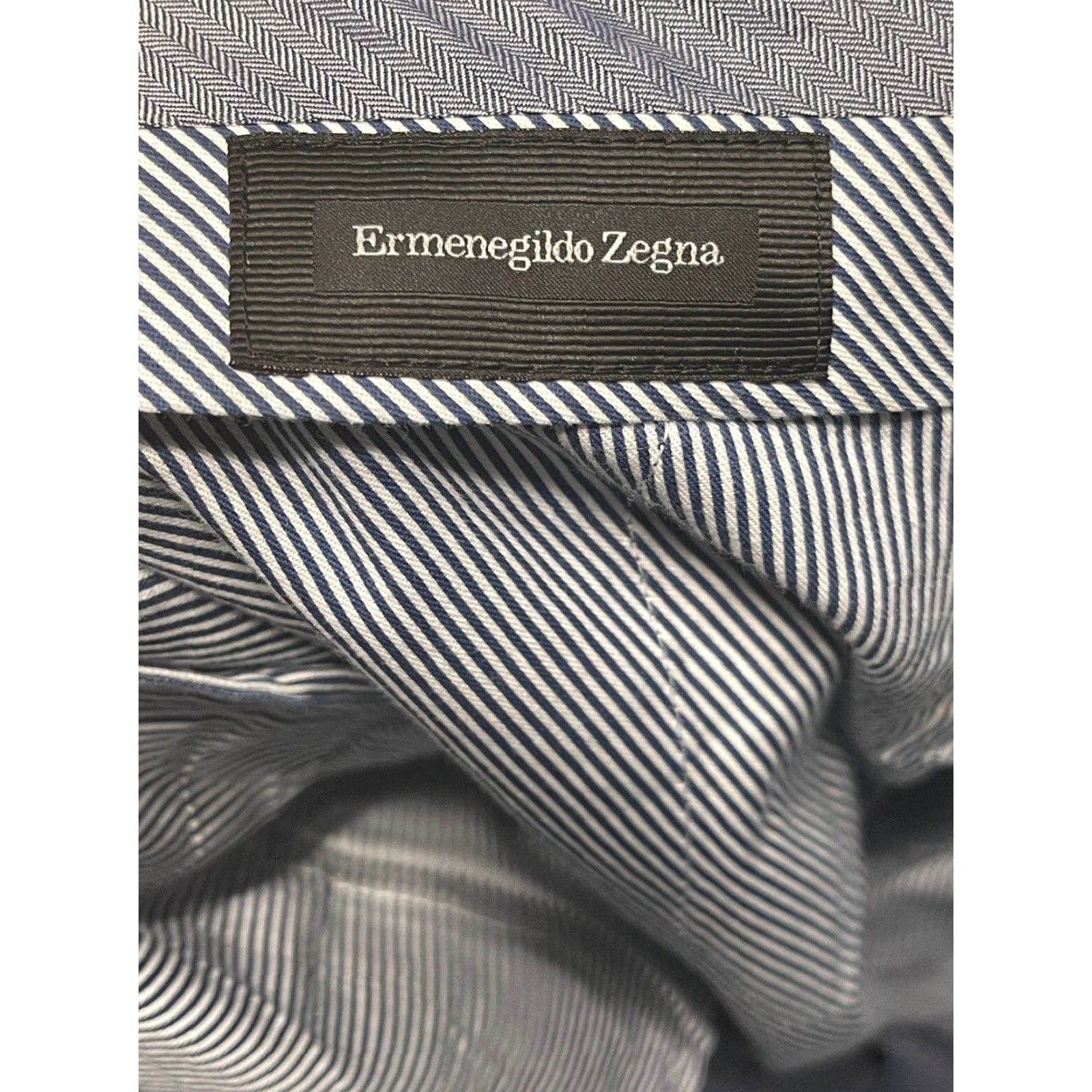Ermenegildo Zegna VINTAGE Ermenegildo Zegna Pants Trousers 100% Cotton Mens 35x31.5 Blue Size US 35 - 5 Thumbnail