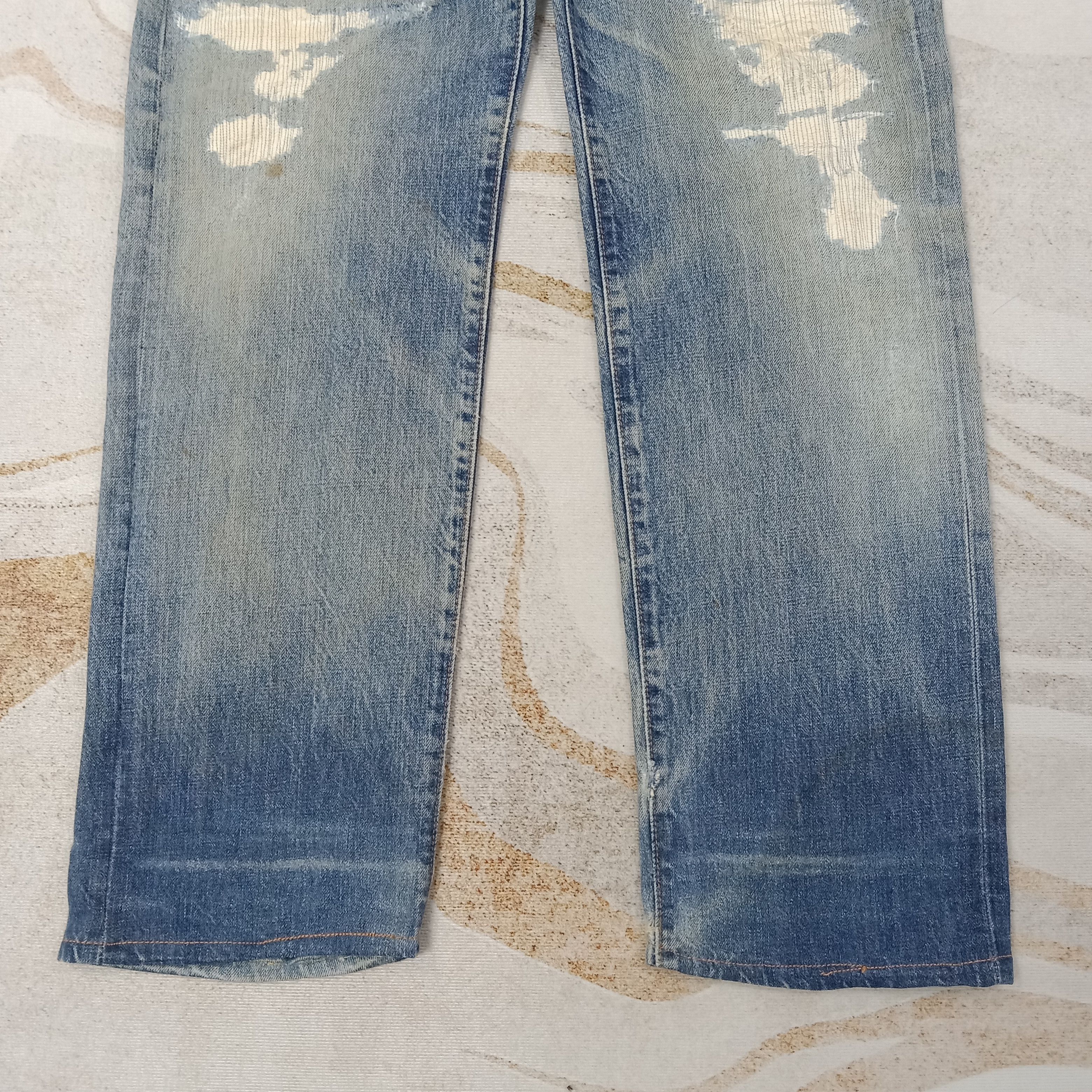 Levi's Levi's 502 Selvedge Distressed Big E Denim Jeans C258N17 Size US 29 - 4 Thumbnail