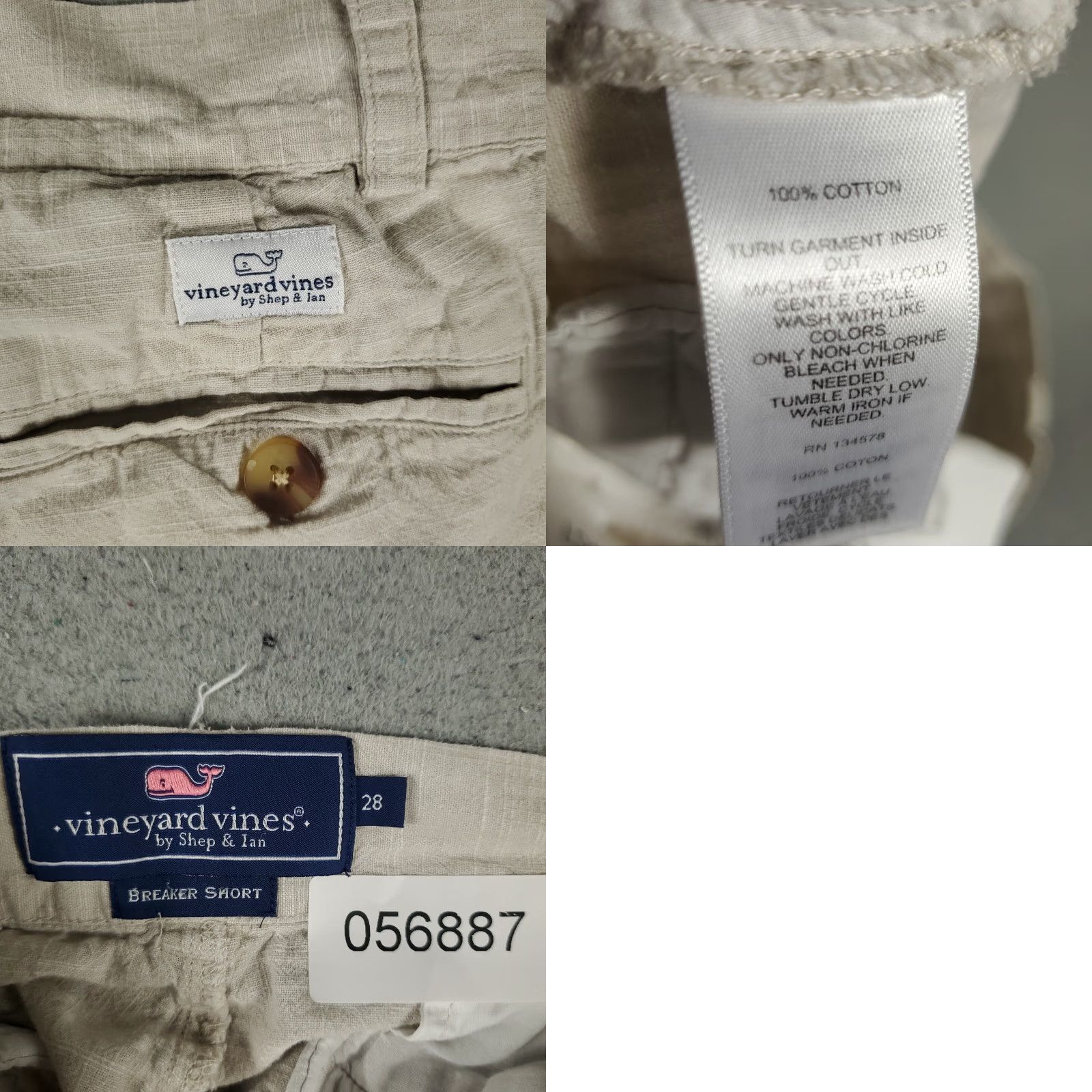 Vineyard Vines VINTAGE Vineyard Vines Shorts Mens Size 28 Chino Flat Front Casual Beige Cotton Summer Size US 28 / EU 44 - 8 Thumbnail