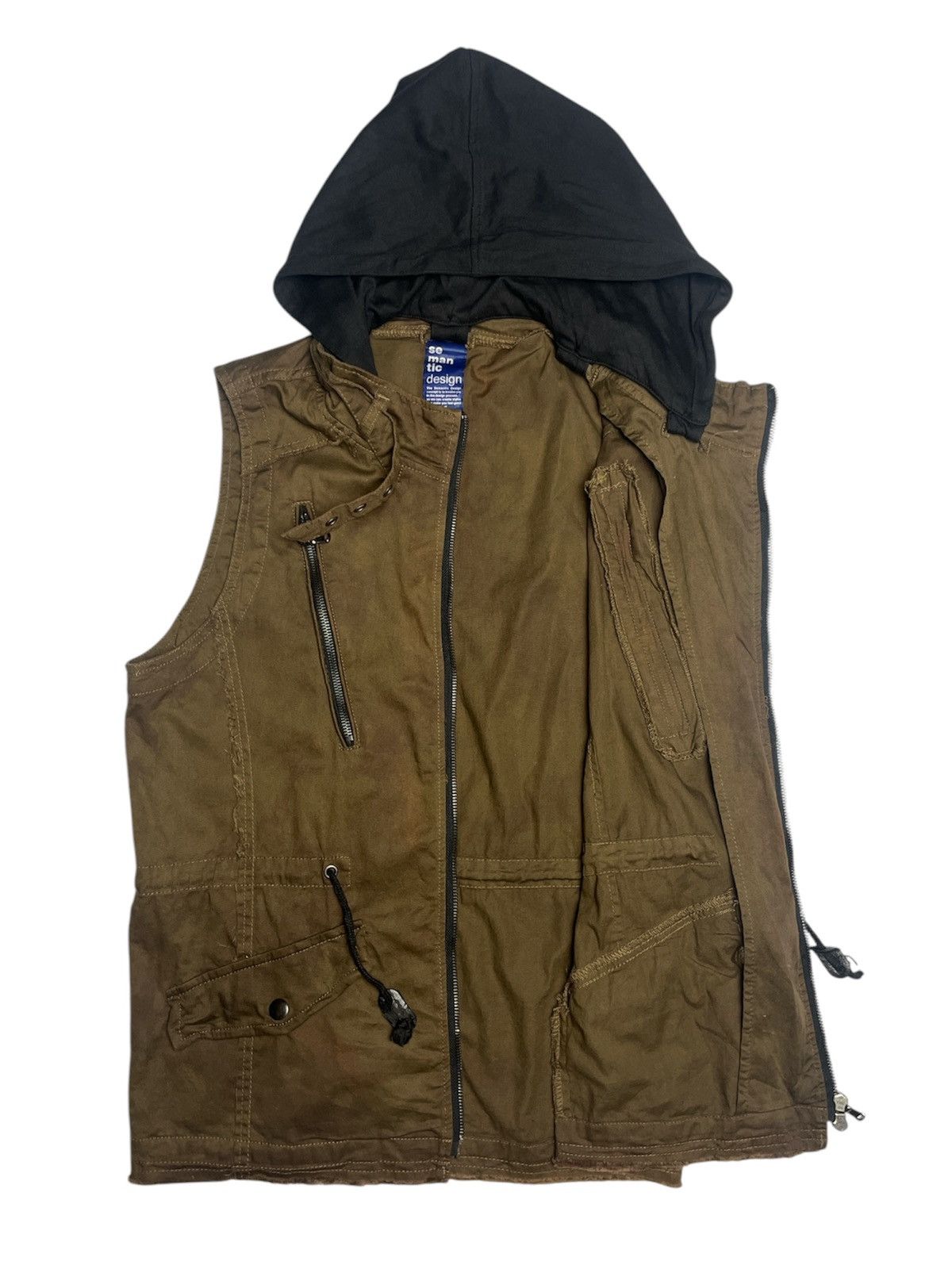 If Six Was Nine × Japanese Brand × Le Grande Bleu (L.G.B.) Semantic Design Removable Hooded Sleeveless Jacket/Vest Size US L / EU 52-54 / 3 - 3 Thumbnail