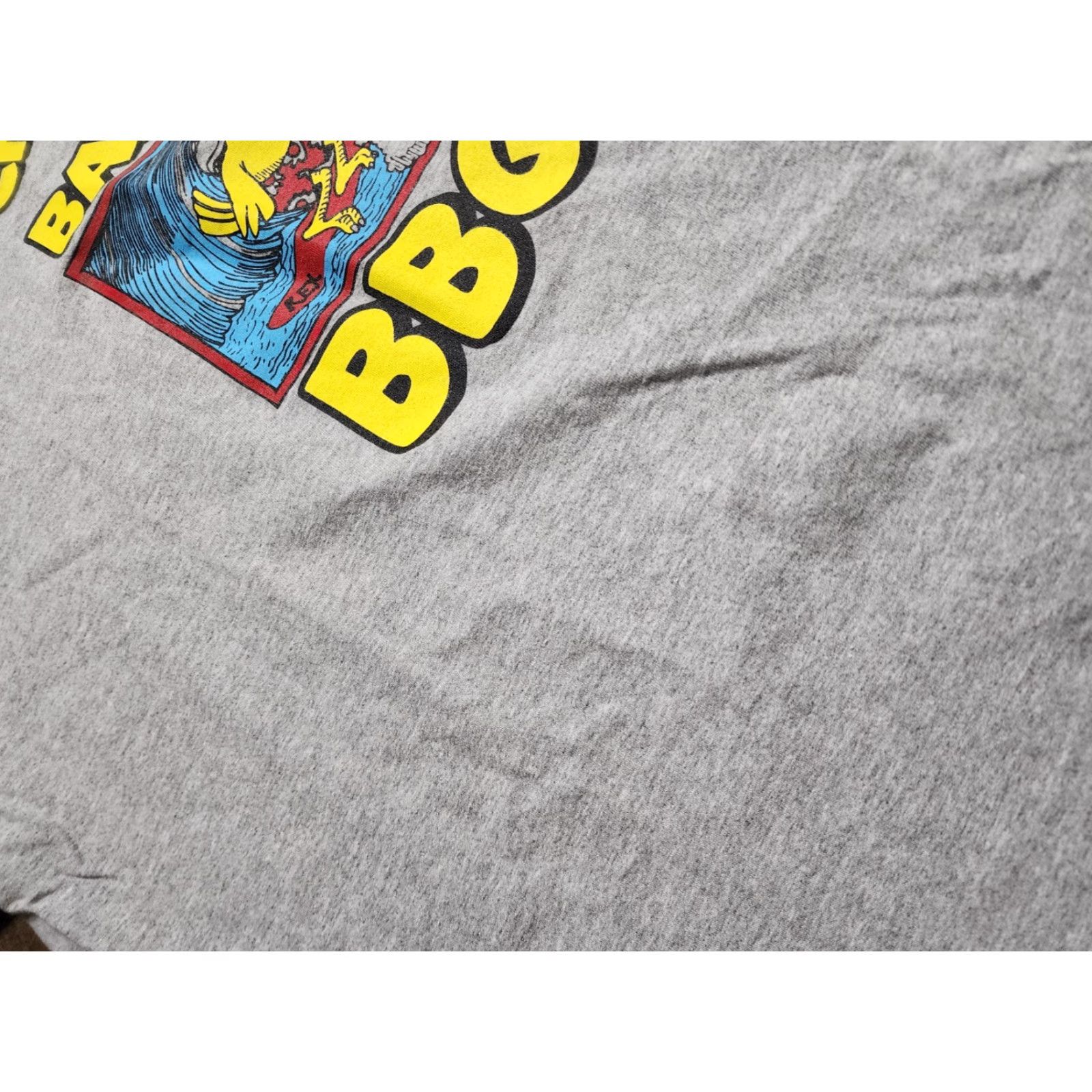 Doublet Vintage Men's XL Gray Chicken In A Barrel BBQ Funny Double-Sided Cotton T-Shirt Size US XL / EU 56 / 4 - 2 Thumbnail