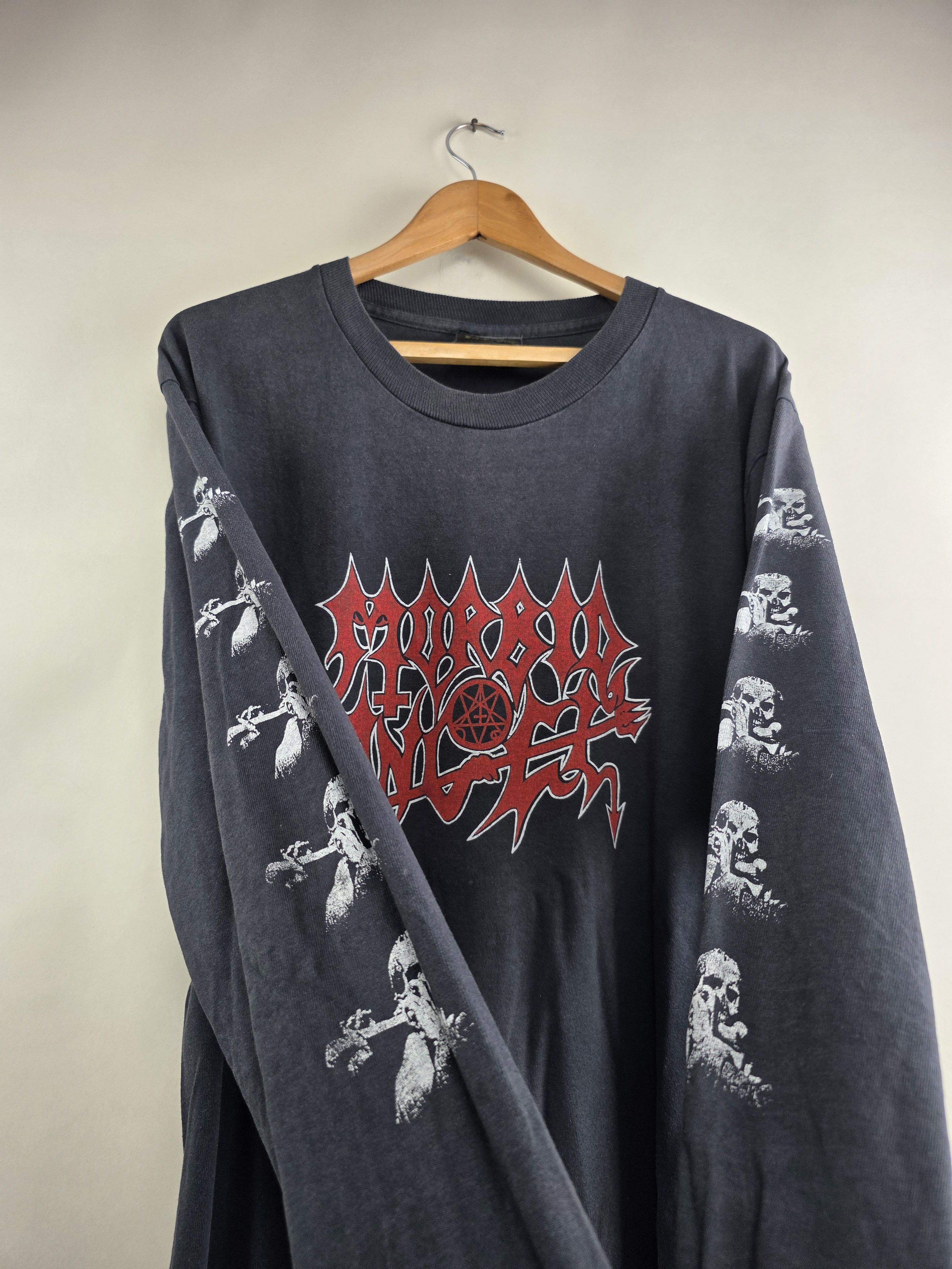 Band Tees × Vintage 1990 Earache Morbid Angel Altars of Madness Long-sleeve Size US XL / EU 56 / 4 - 2 Thumbnail
