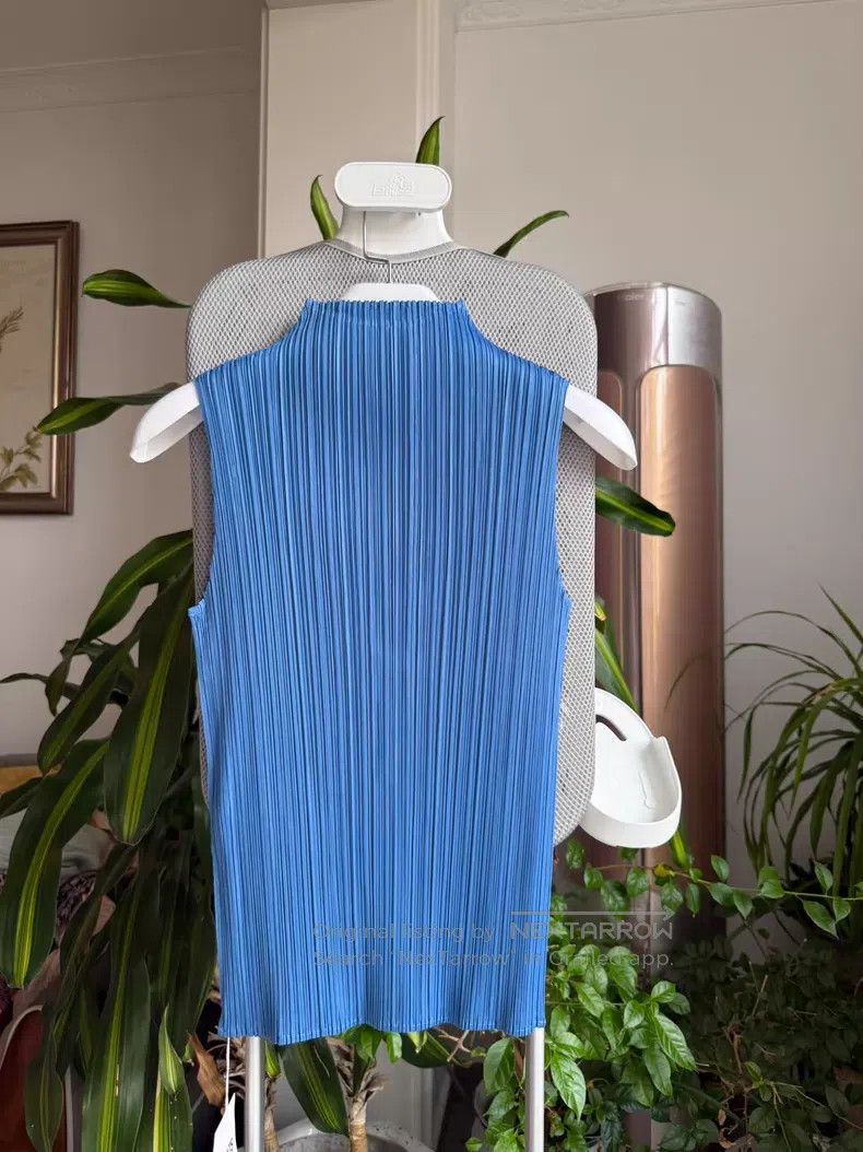 Issey Miyake Issey Miyake Sleeveless Vest Blue Size L / US 10 / IT 46 - 6 Thumbnail
