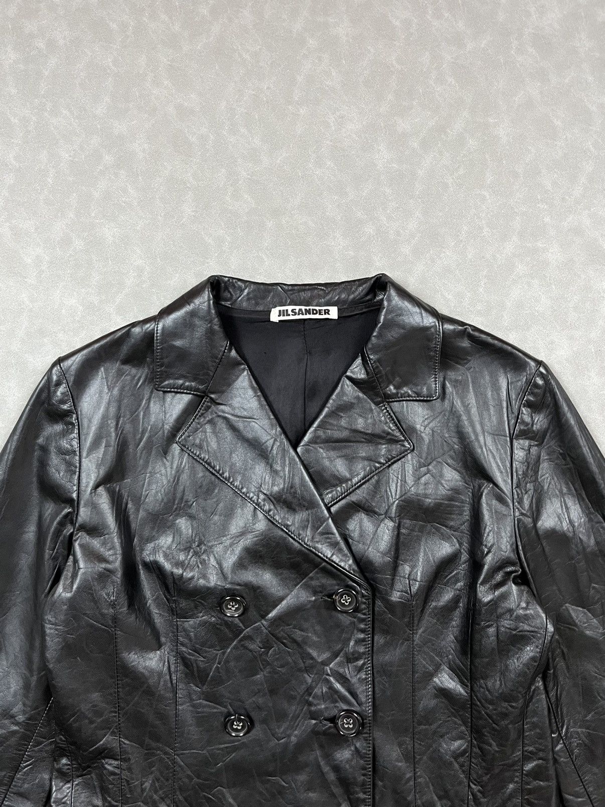 Jil Sander Jil Sander double breasted leather jacket Size S / US 4 / IT 40 - 7 Thumbnail
